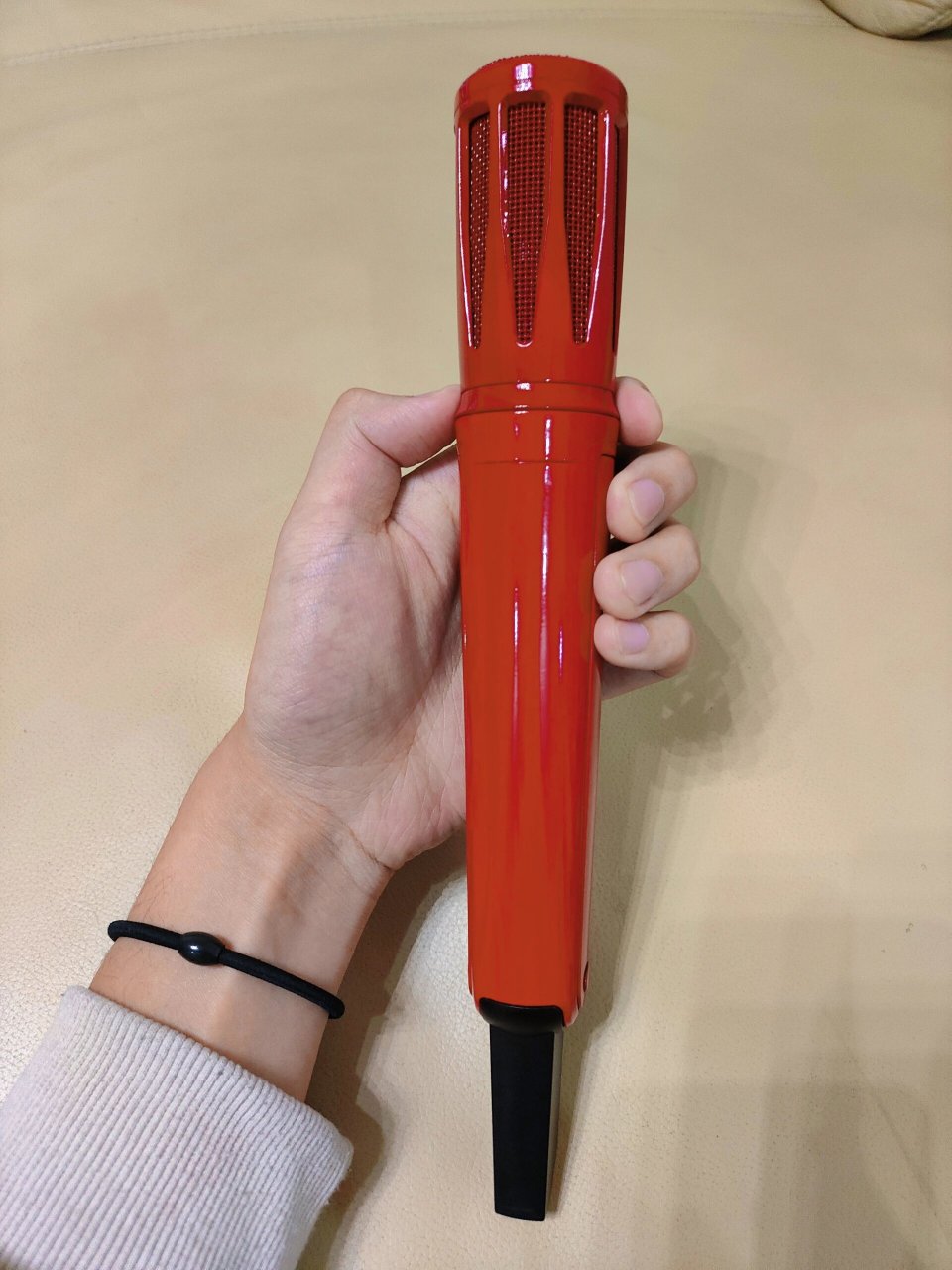 系列70-檀健次同款"星火"麦克风 国产skm9000 sr5314网头,通体红色,檀