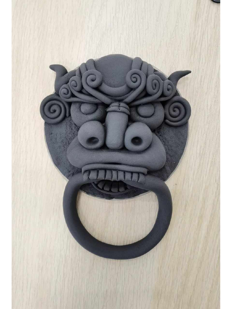 铺首衔环中国风粘土课件/珀斯粘土手作馆