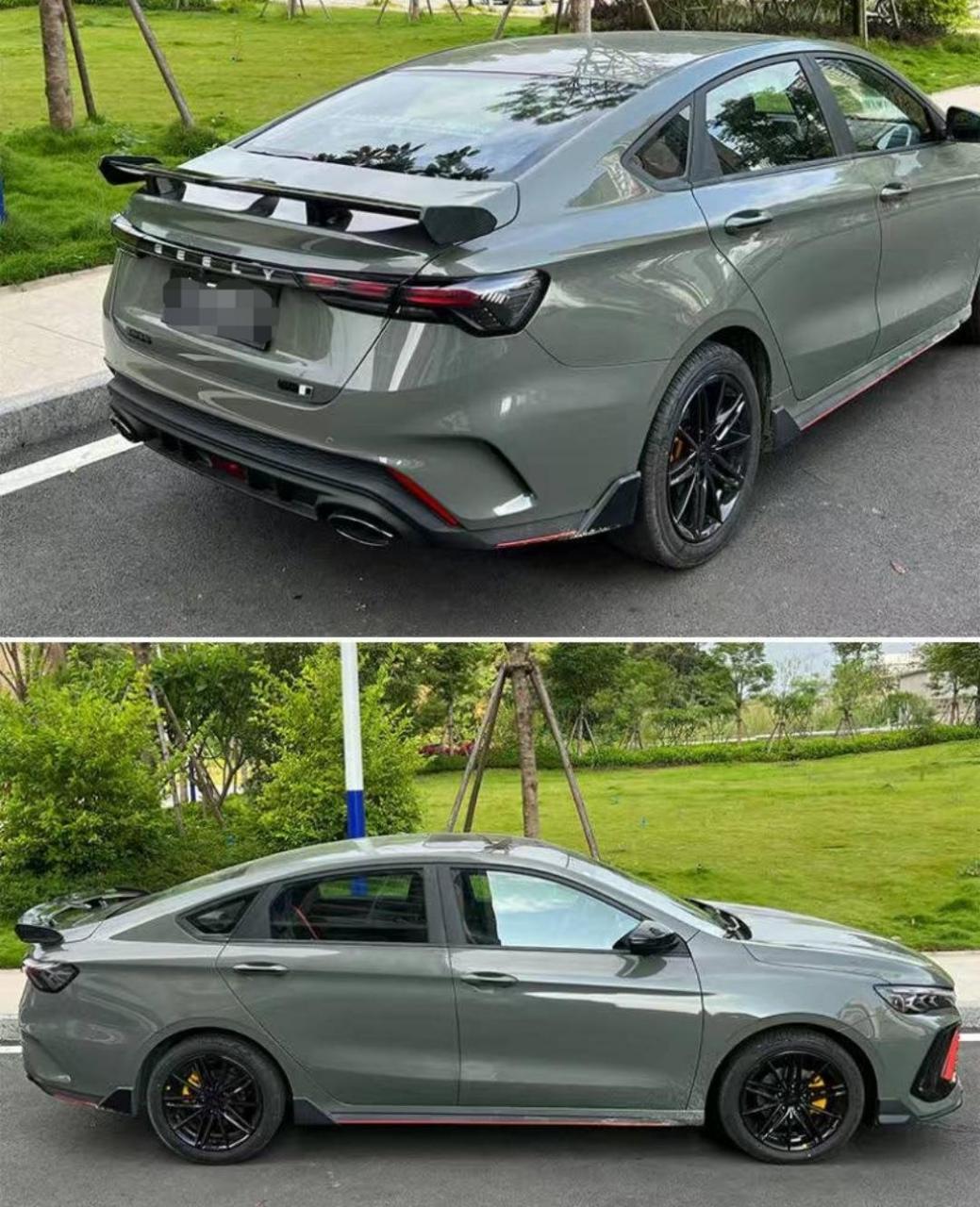 适用22款吉利缤瑞cool尾翼改装免打孔机甲大尾翼顶翼装饰外观套件,我