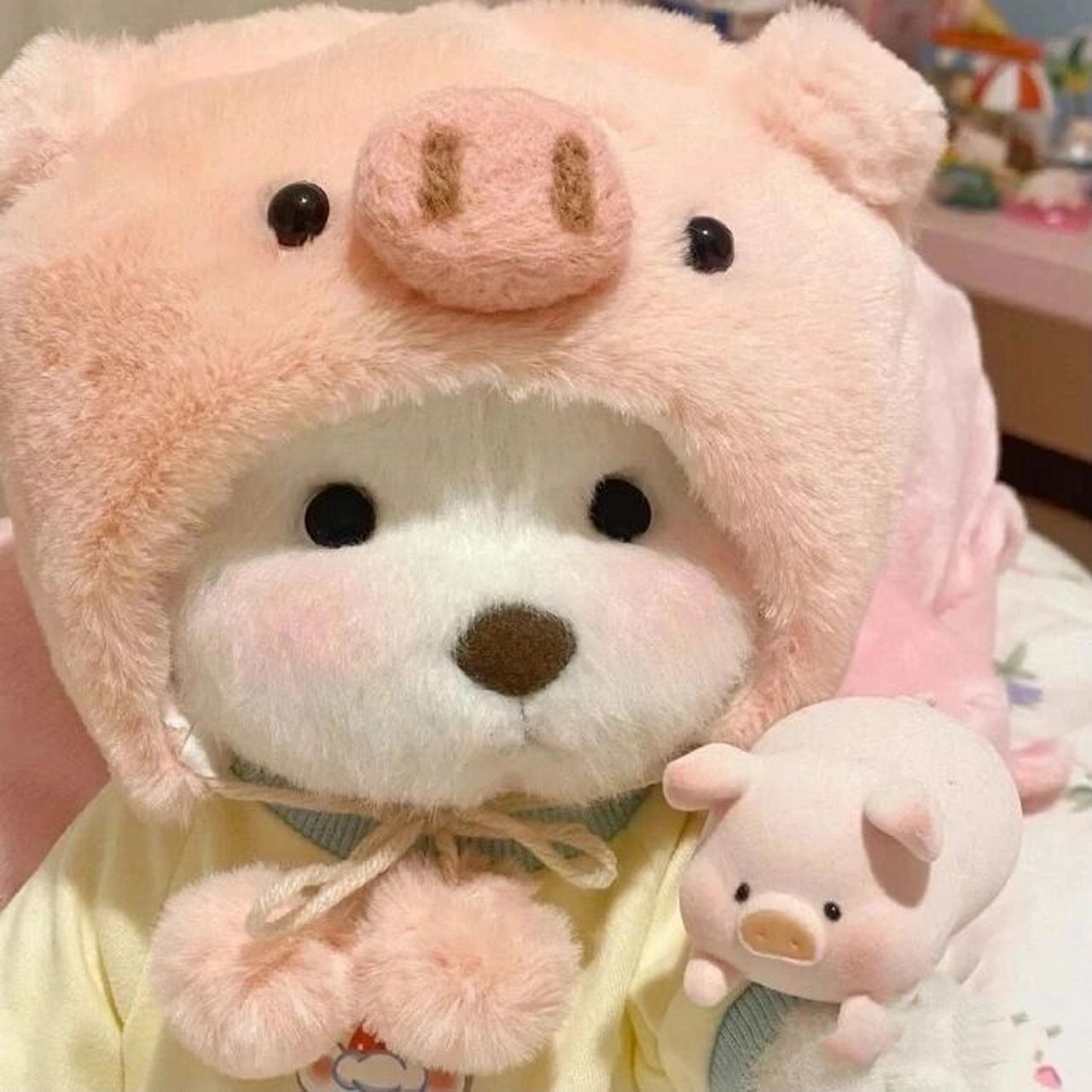 超可爱的小熊闺蜜头像 长按图片即可保存哦!