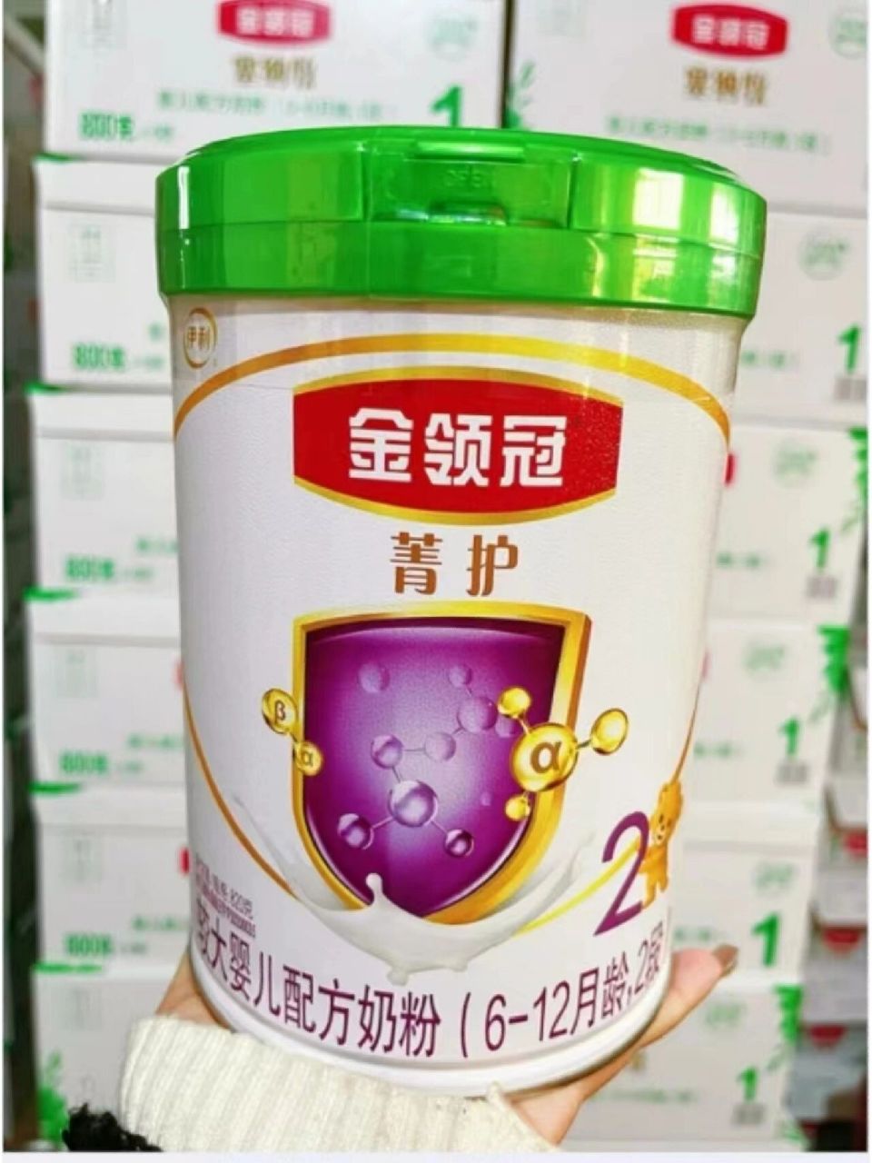 爱宝贝就选它!伊利金领冠菁护有机绿色盖