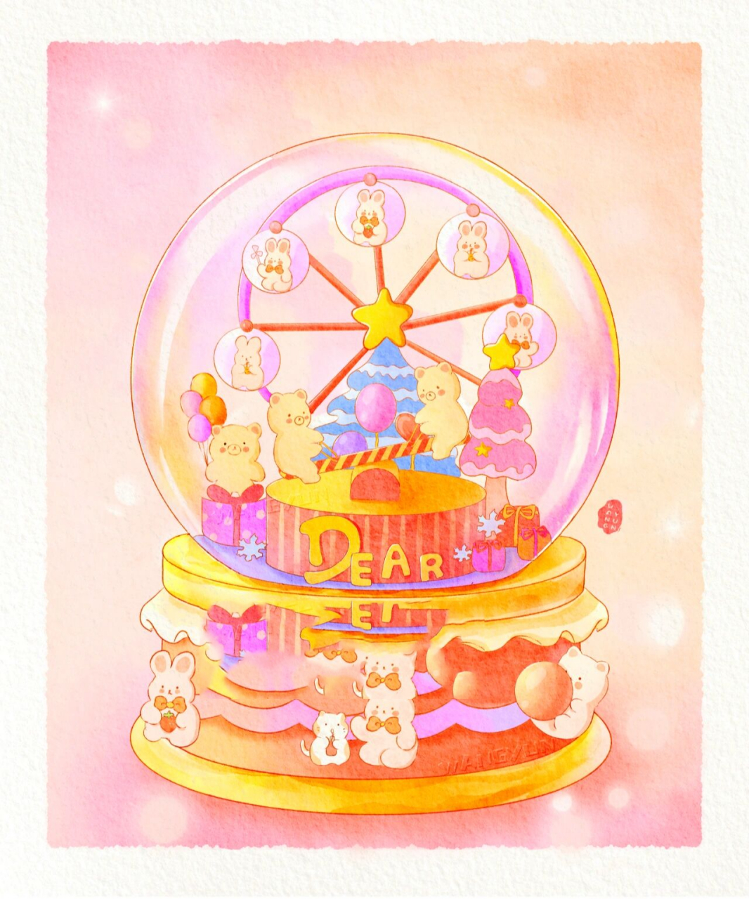 水晶球绘画合集 67兔兔水晶球第一站 欢聚游乐场 67第二站   躺