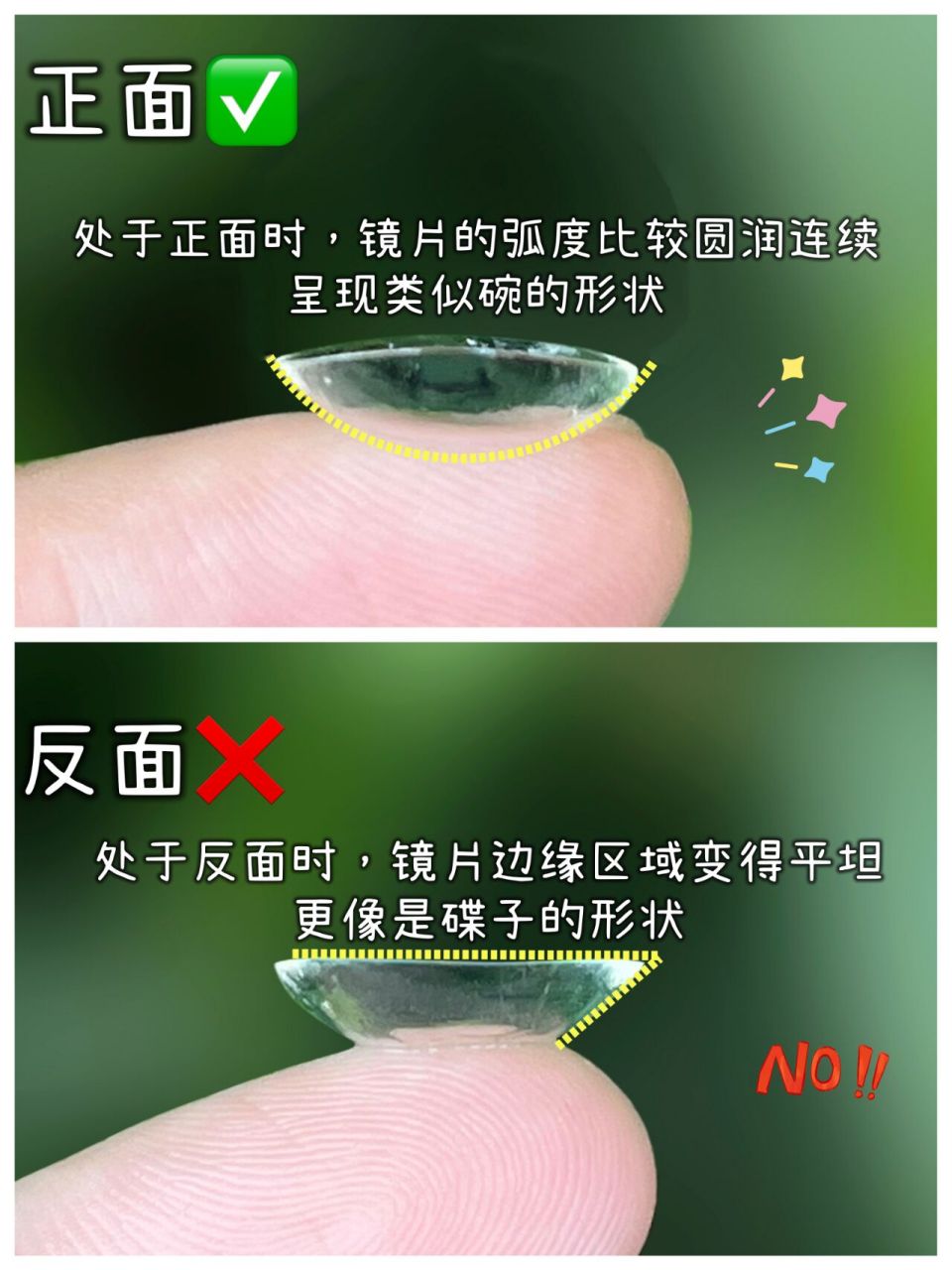 一招快速区分隐形眼镜正反面!新手必学!