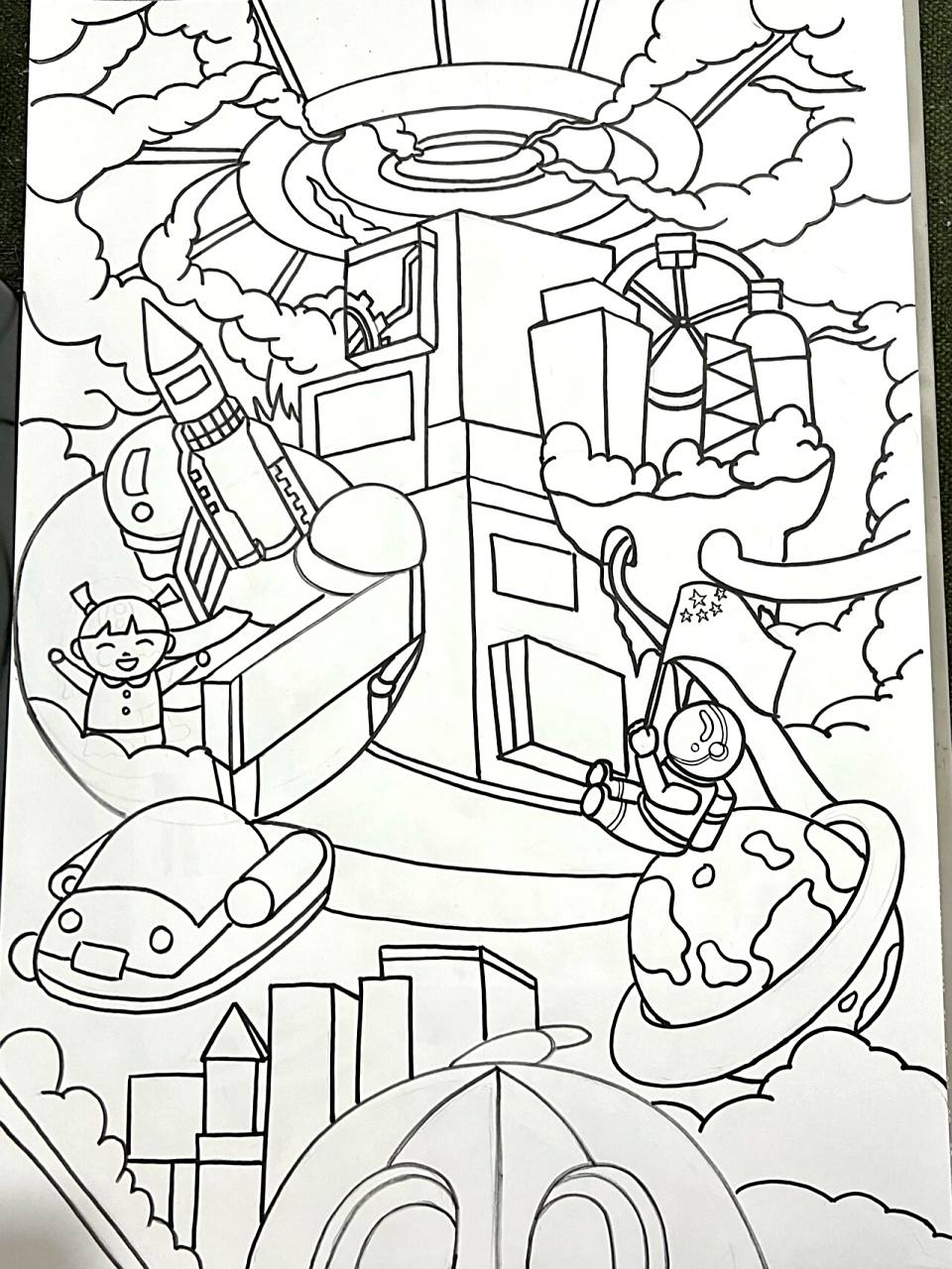 未来城市航天科技科幻画 未来城市,科技科幻,航天科技主题都可