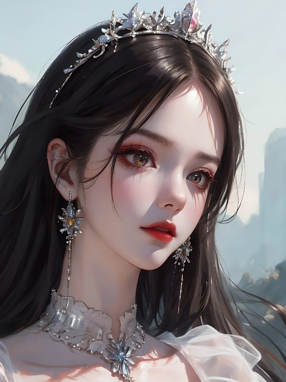 暗黑女王95 | 霸气女生头像 别低头,皇冠会掉,让自己活成一束光