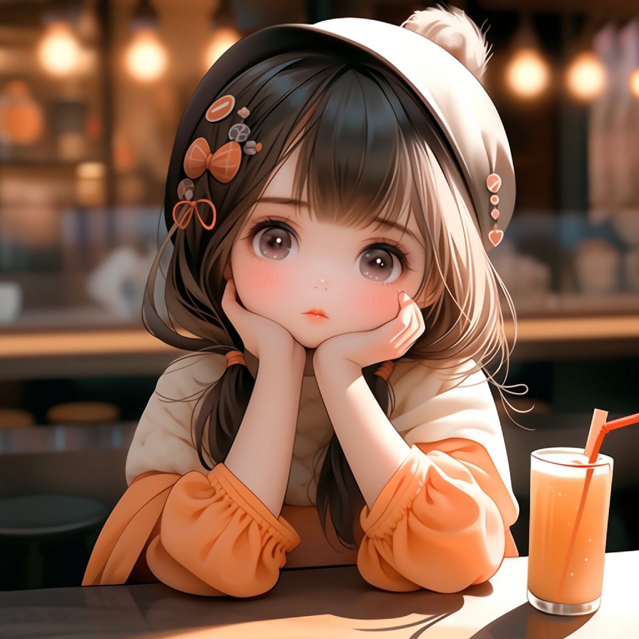 可爱头像|橘色|明天又是元气满满的一天