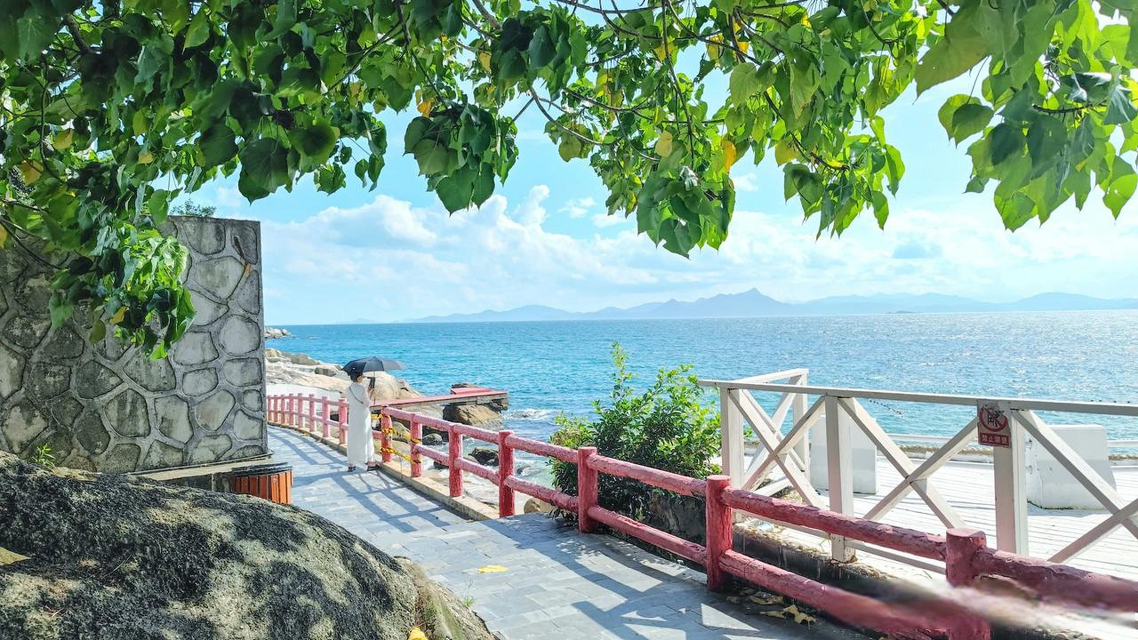 我想就在深圳大鹏南澳半岛,它是一个非常小众的宝藏海滩,它藏匿在山林