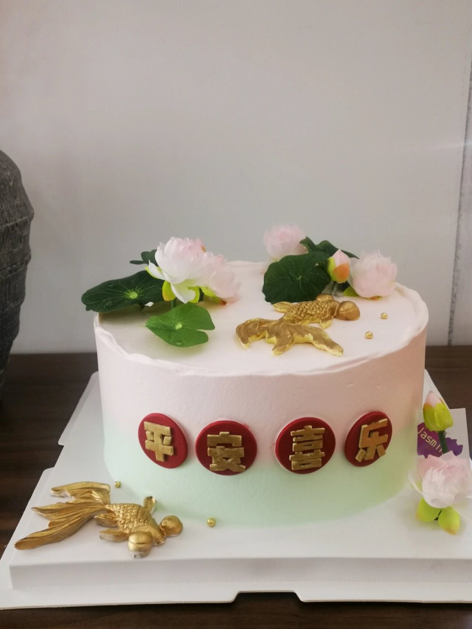 大同供佛祈福蛋糕 #大同生日蛋糕# #供佛蛋糕# #荷花主题蛋糕# #祈福