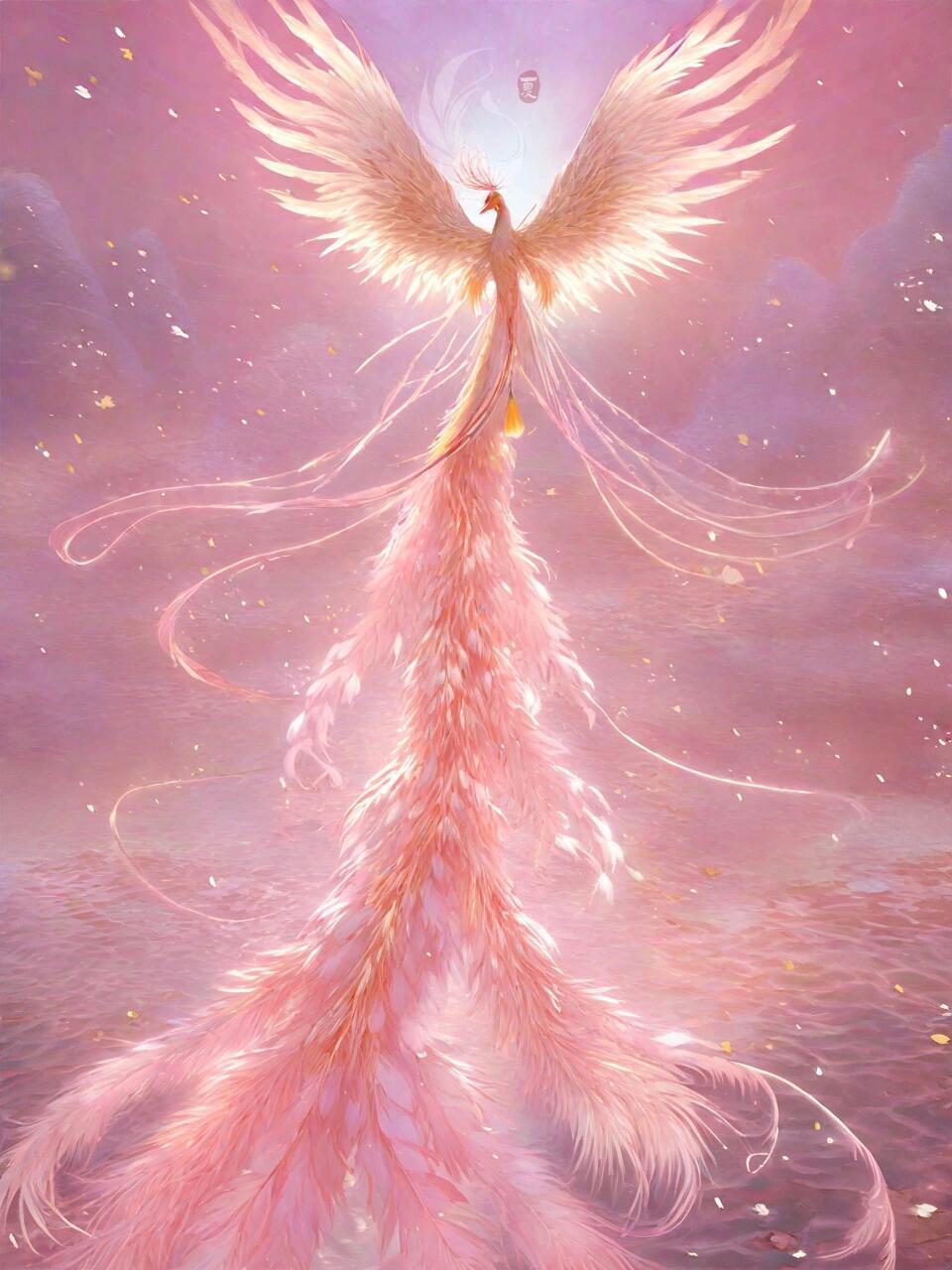 古风插画|凤凰神女,随绯红烟霞而舞92  	 大佬们都在做凤凰,我也