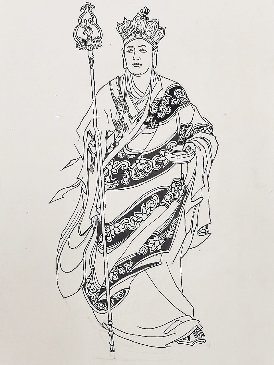 西游记线描系列 线描西游记系列 临摹《西游记》人物百图  人物唐僧