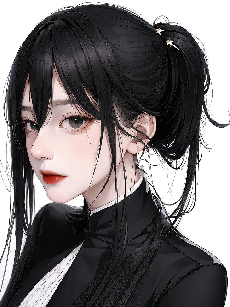 拽姐第一期,有点高冷呀,黑色衣服 今天是拽姐美图,看着就好飒,给大家