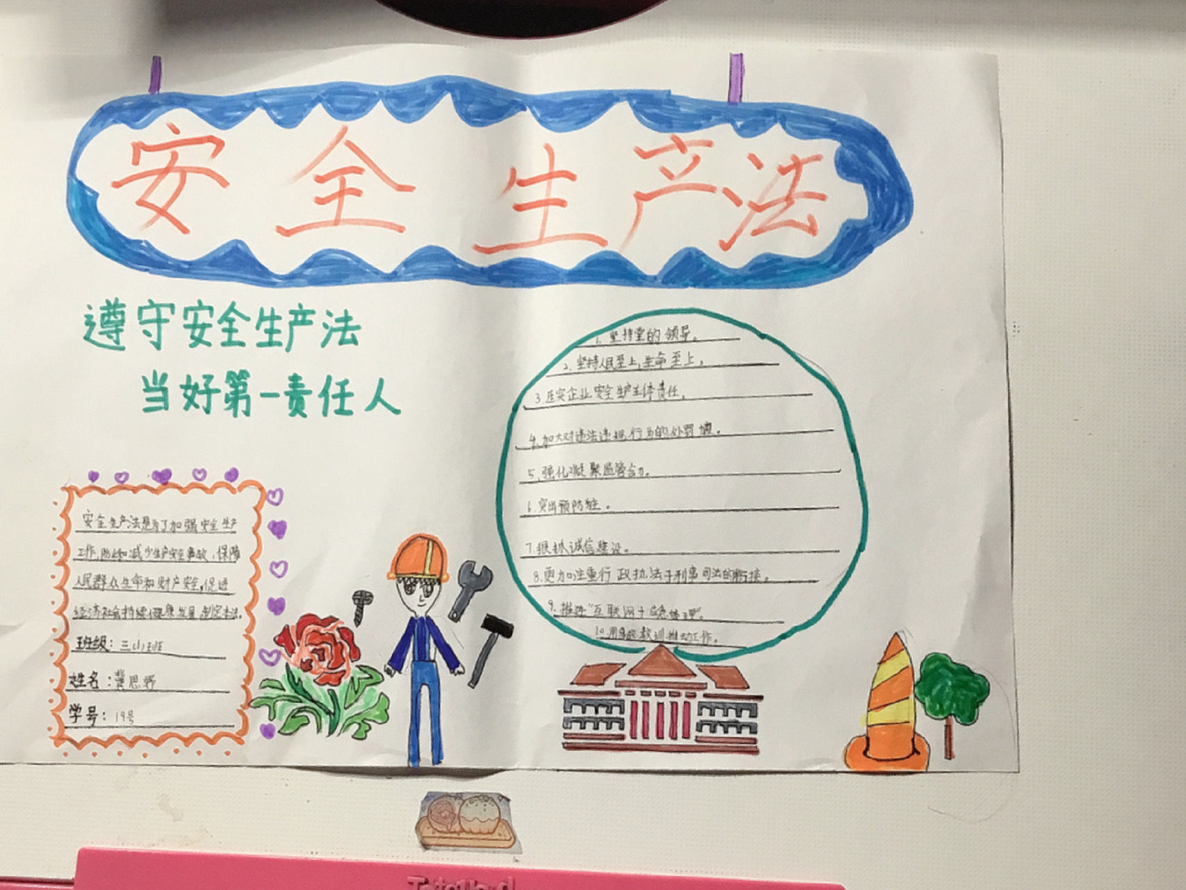 安全生产法手抄报