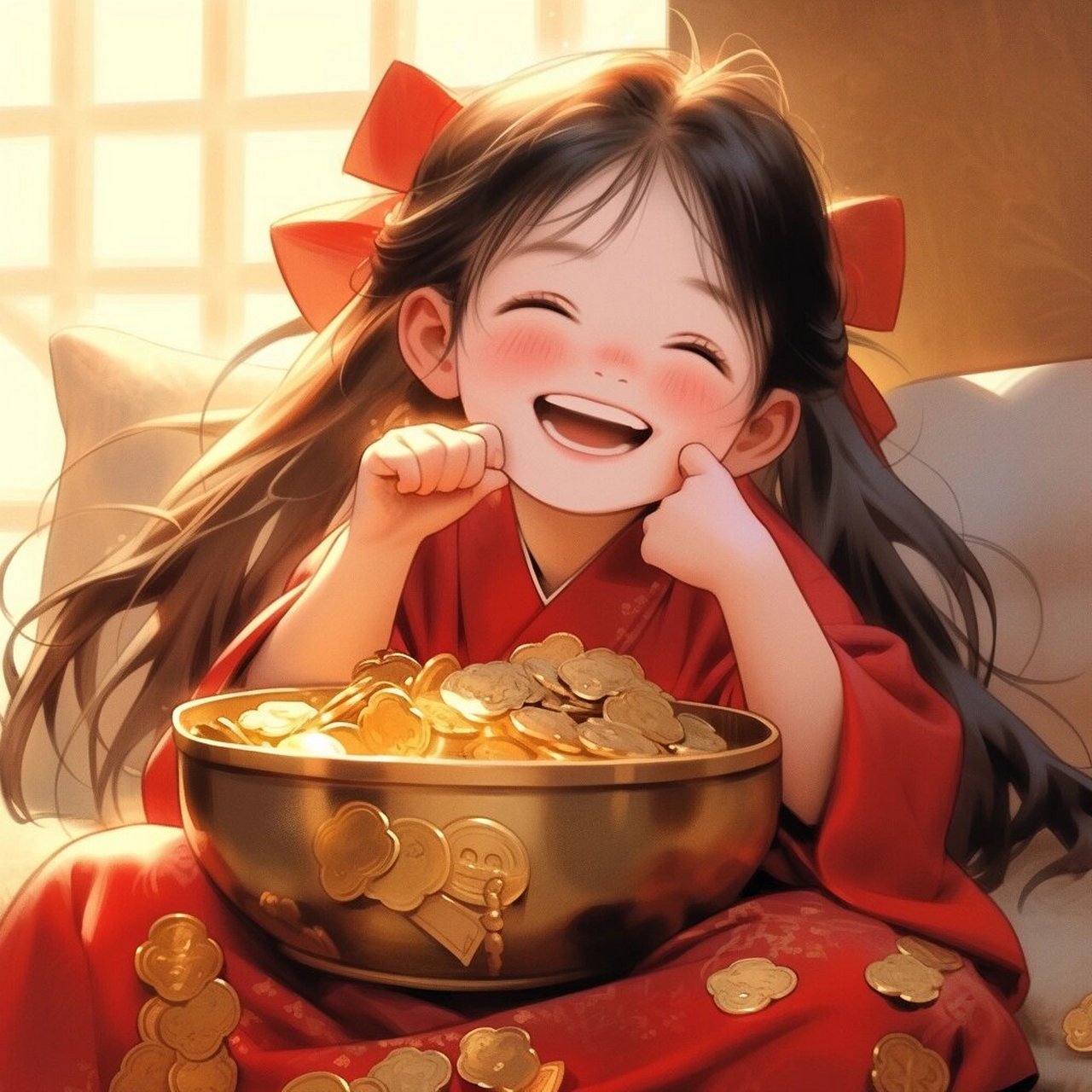 招财头像/十一月大吉,财富盆满钵满