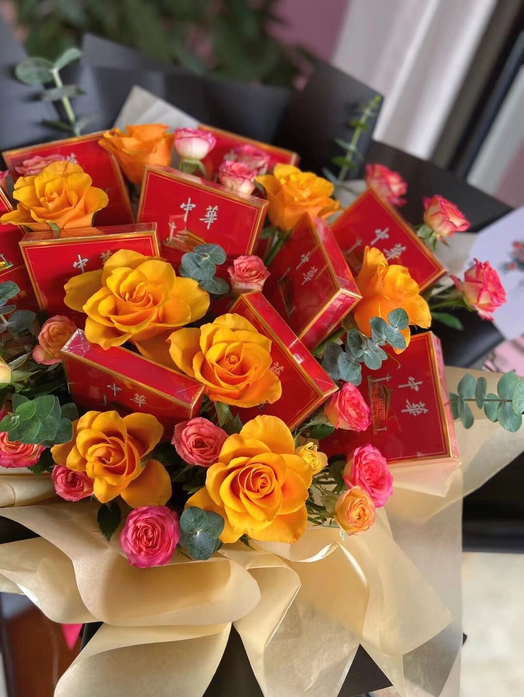 中华香烟花束 一束烟花