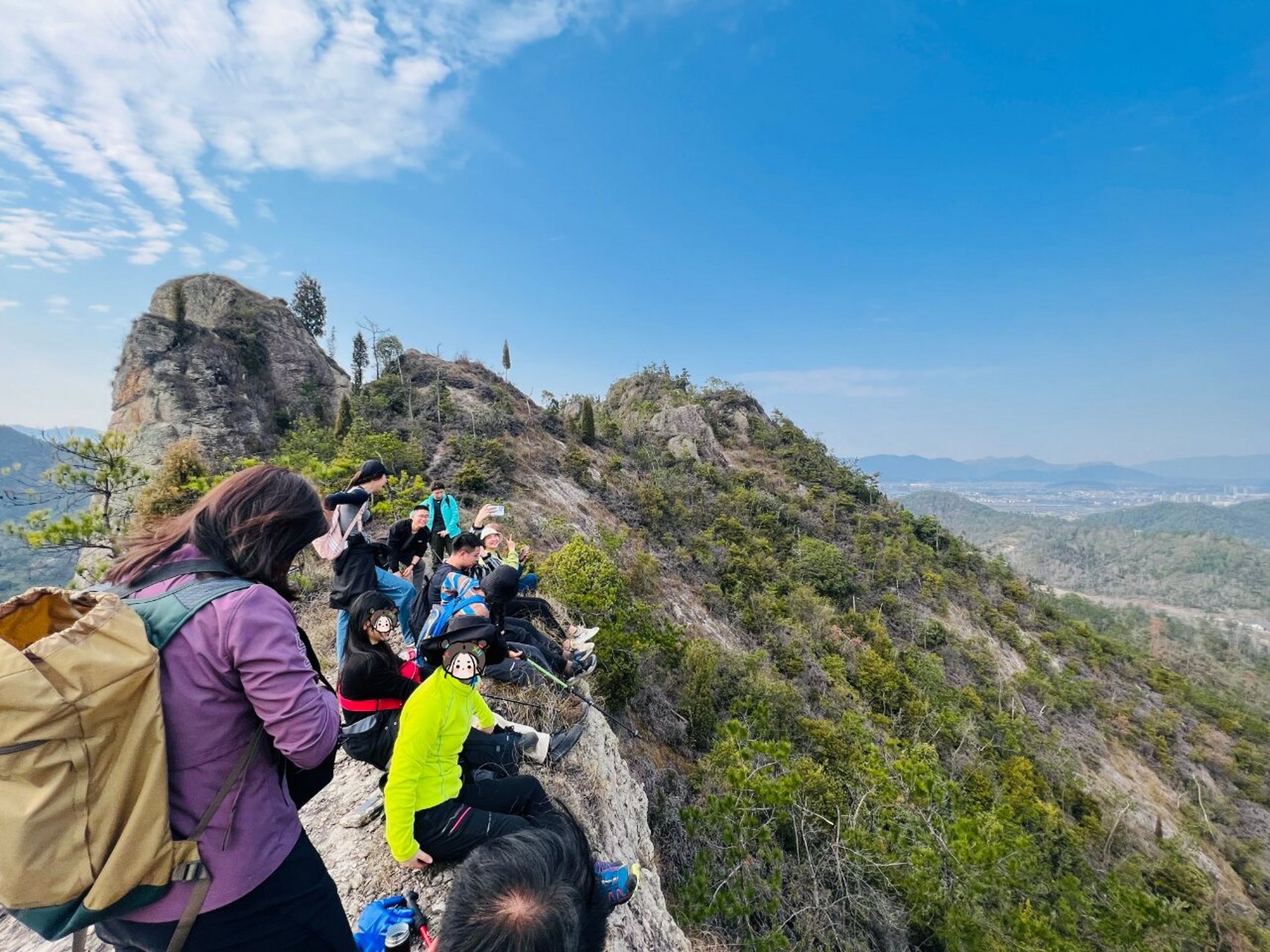 18天台紫凝山徒步 这次我们徒步路线是穿越天台紫凝山7215 除了