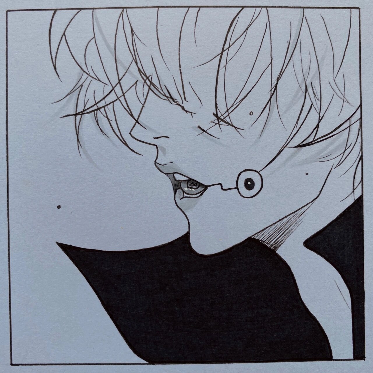 咒术回战狗卷棘马克笔手绘教程  那就祝我们有一段 ,好到看不到尽头的