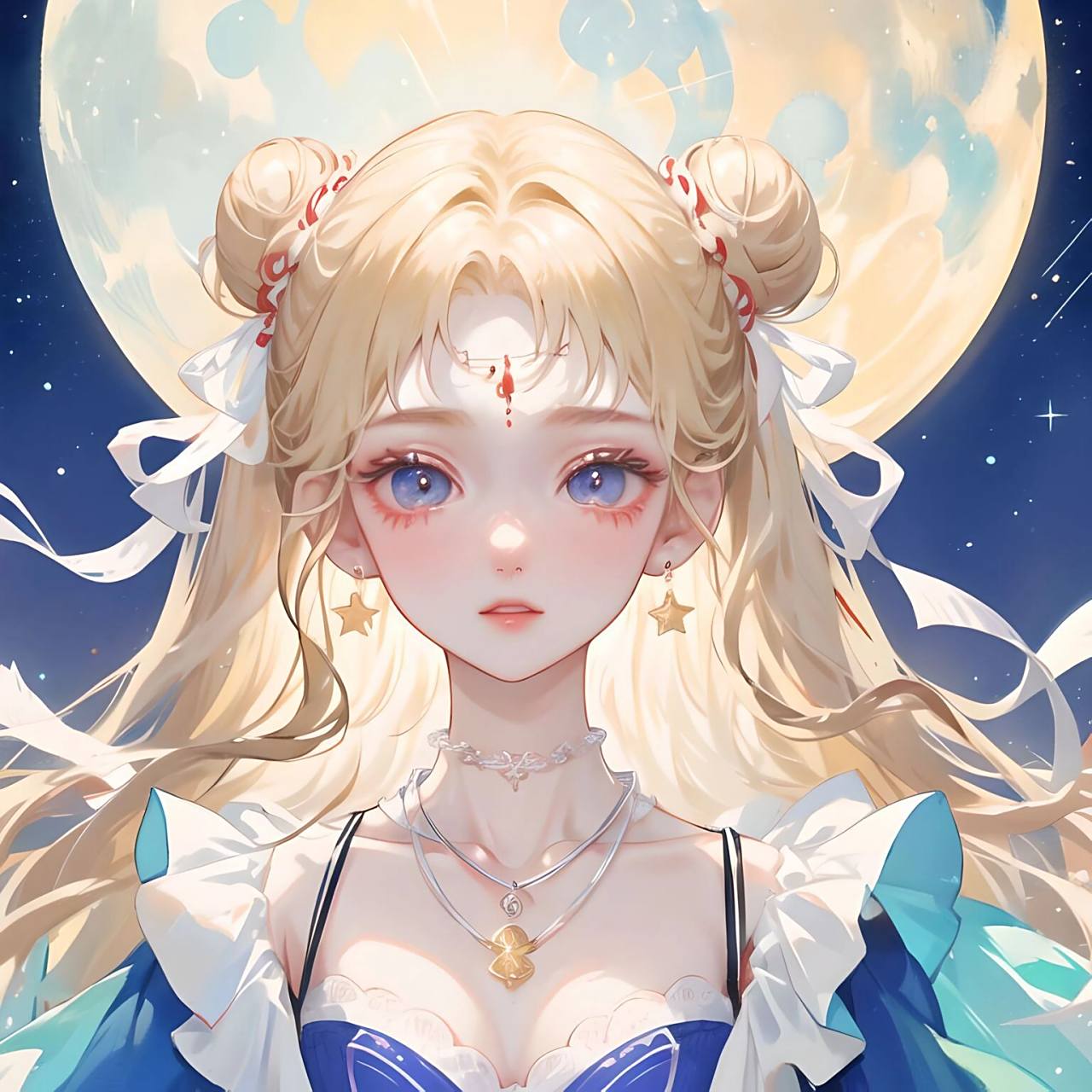 动漫女头|金发|美少女战士 日落跌进昭昭星野,人间忽晚,山河已秋