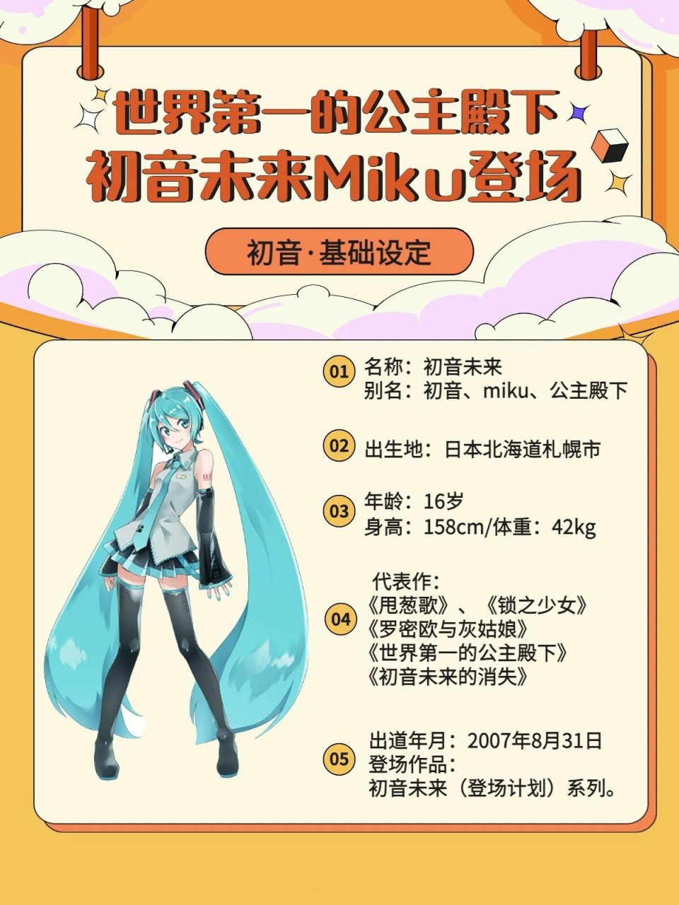 这就是初音未来的成名曲之一 这首歌不仅让她得到了"葱娘"的昵称 后来