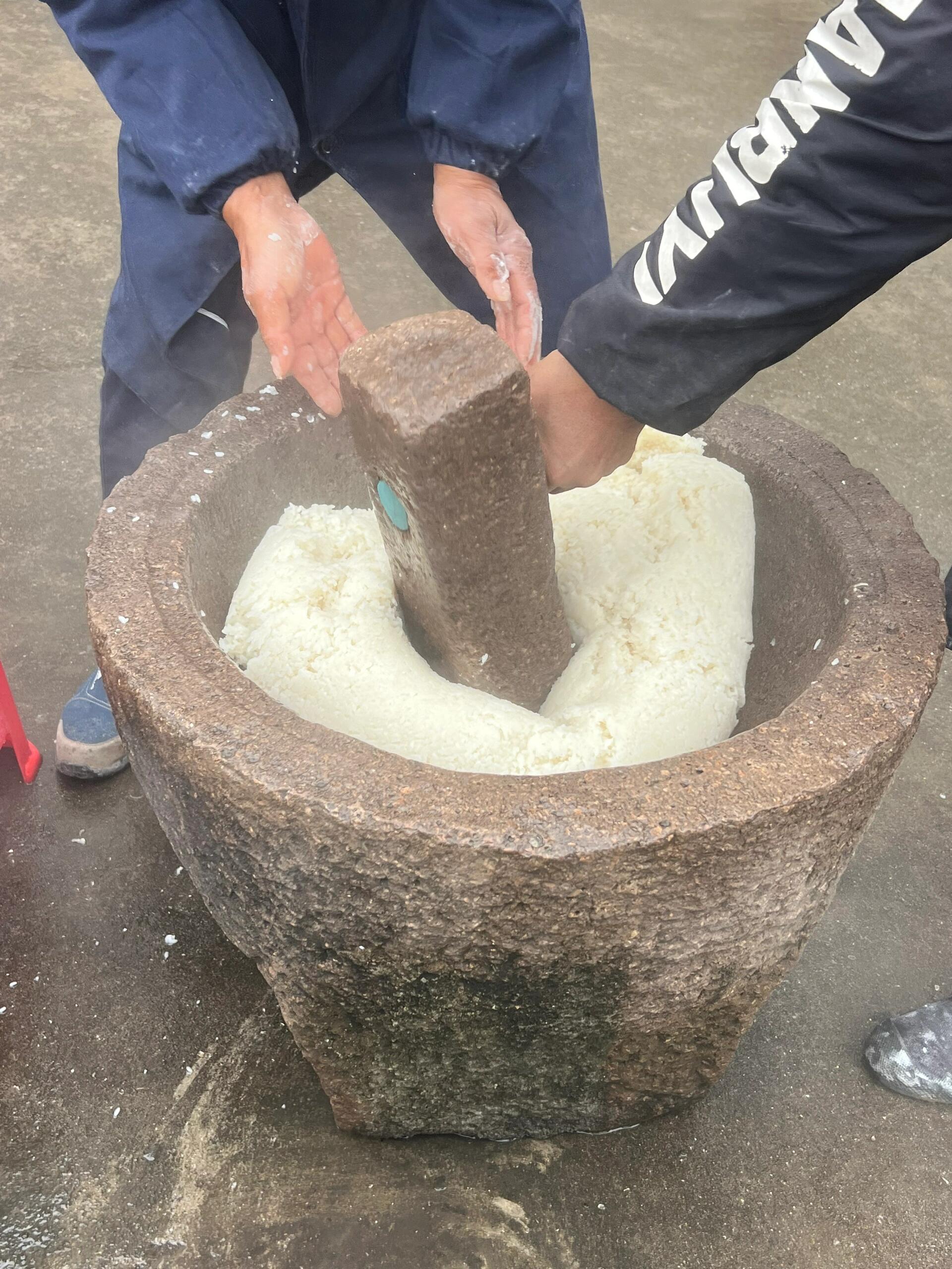 纯手工打麻糍年味之一