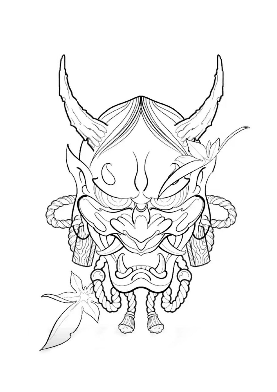 般若纹身手稿 线稿(1) 般若纹身手稿  线稿(1)