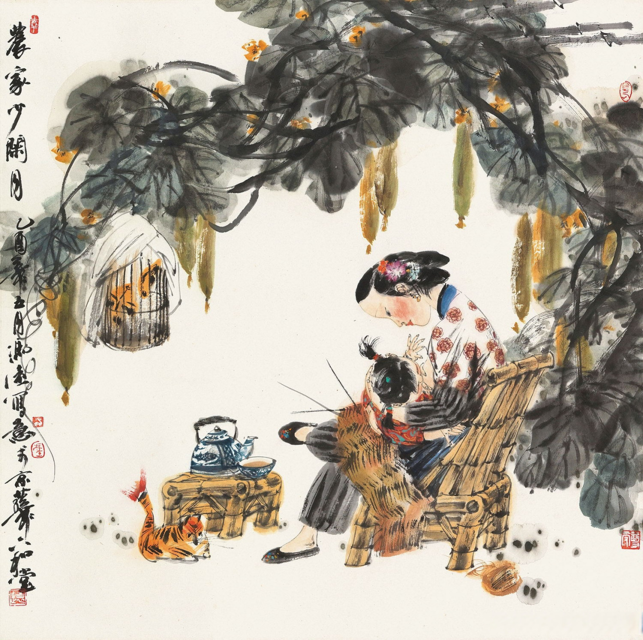 画家冯远人物画