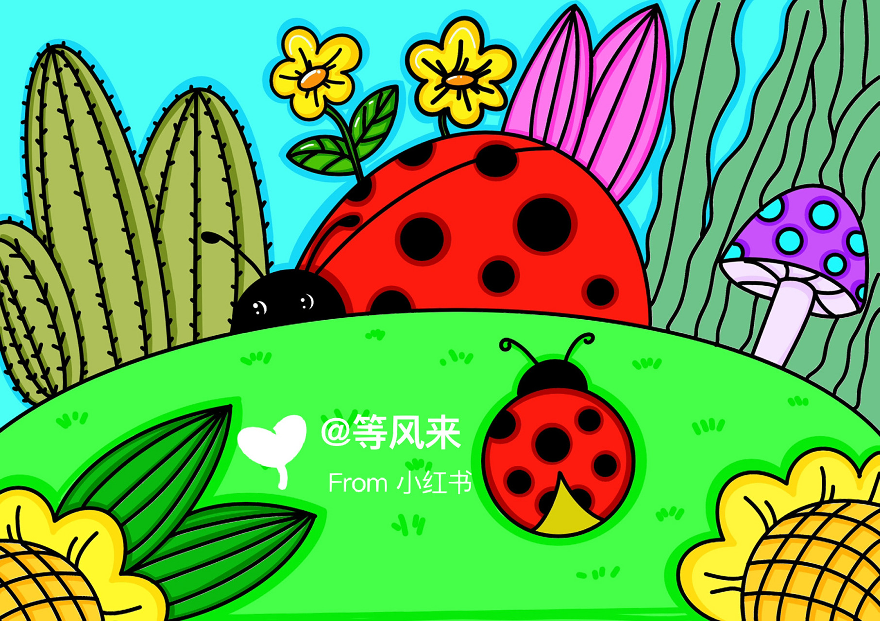 创意画 儿童画 带线稿哦 适合4-6岁的小朋友哦 #儿童简笔画# #创意