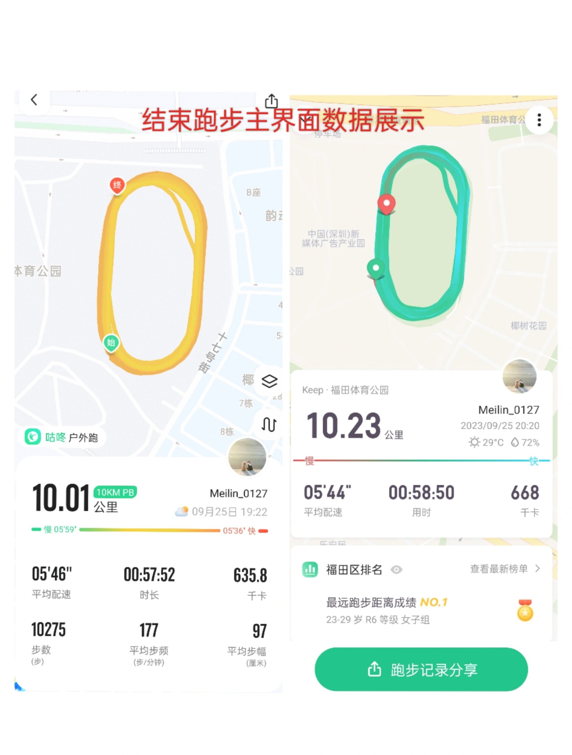 跑步10km