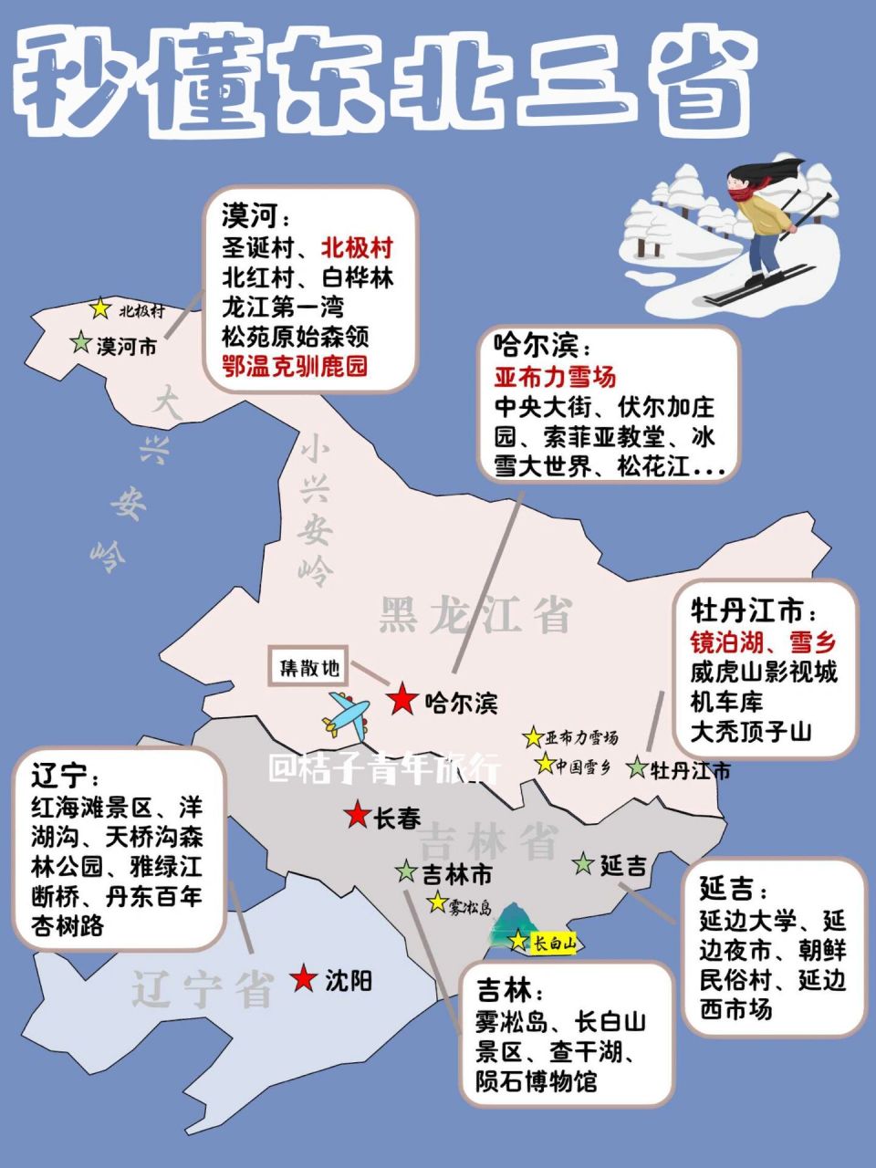 冬季旅游首推—东北97附东北游玩地图攻略 7615这个冬季安排: 1