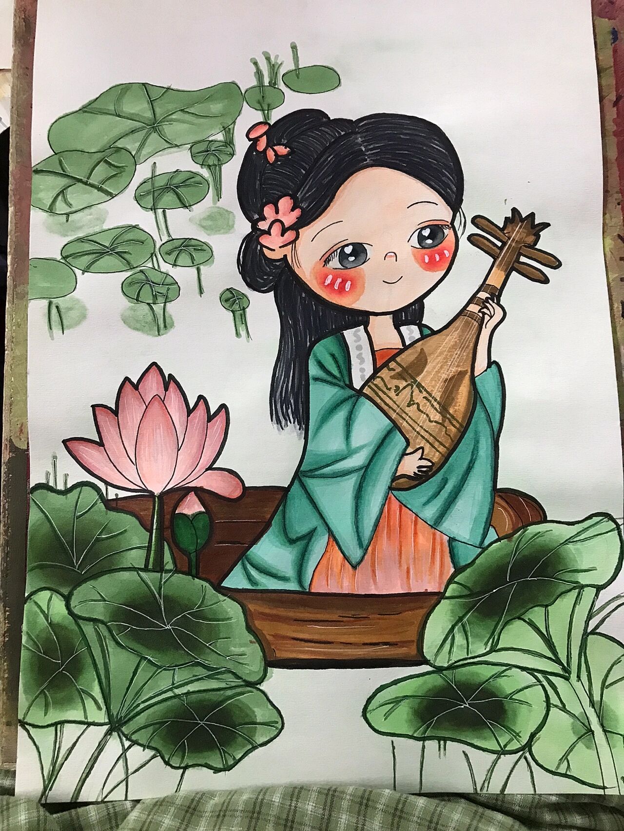 《琵琶行》《如梦令·常记溪亭日暮》古诗配画