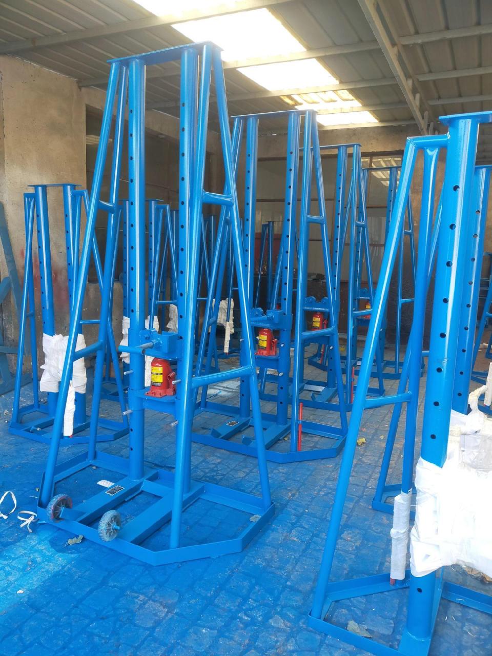 20吨电缆放线架 自高2.45米 适应电缆盘直径1-4.5米  放线杠长度3.