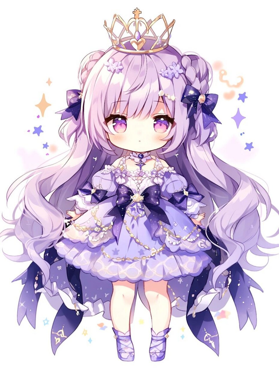 q版梦幻紫色小公主 #搞的就是艺术# #夏日滤镜# #假期小画家# #夏日