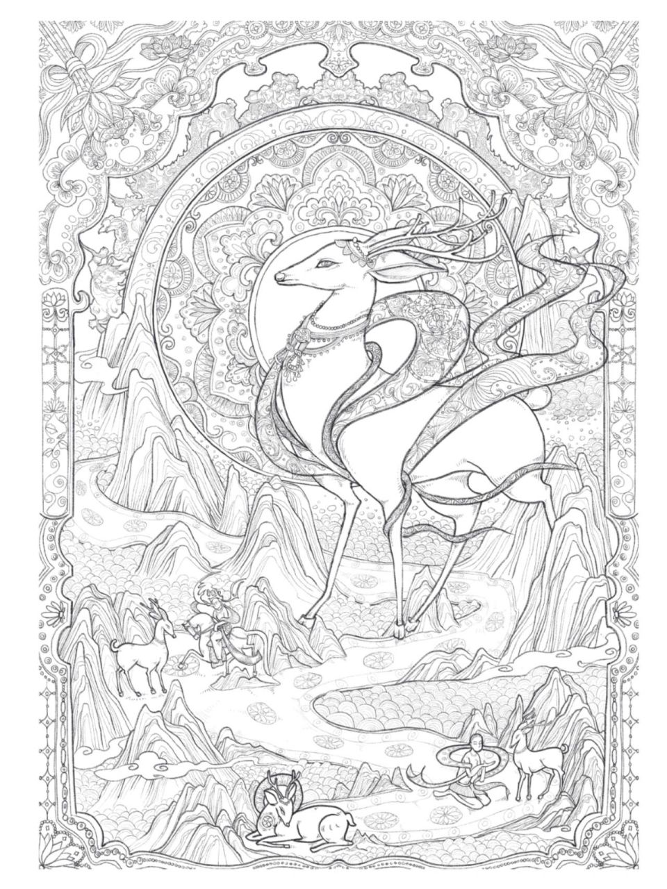 遇见神鹿 创作思路:第257窟《鹿王本生》本生故事画表现的是释迦牟尼