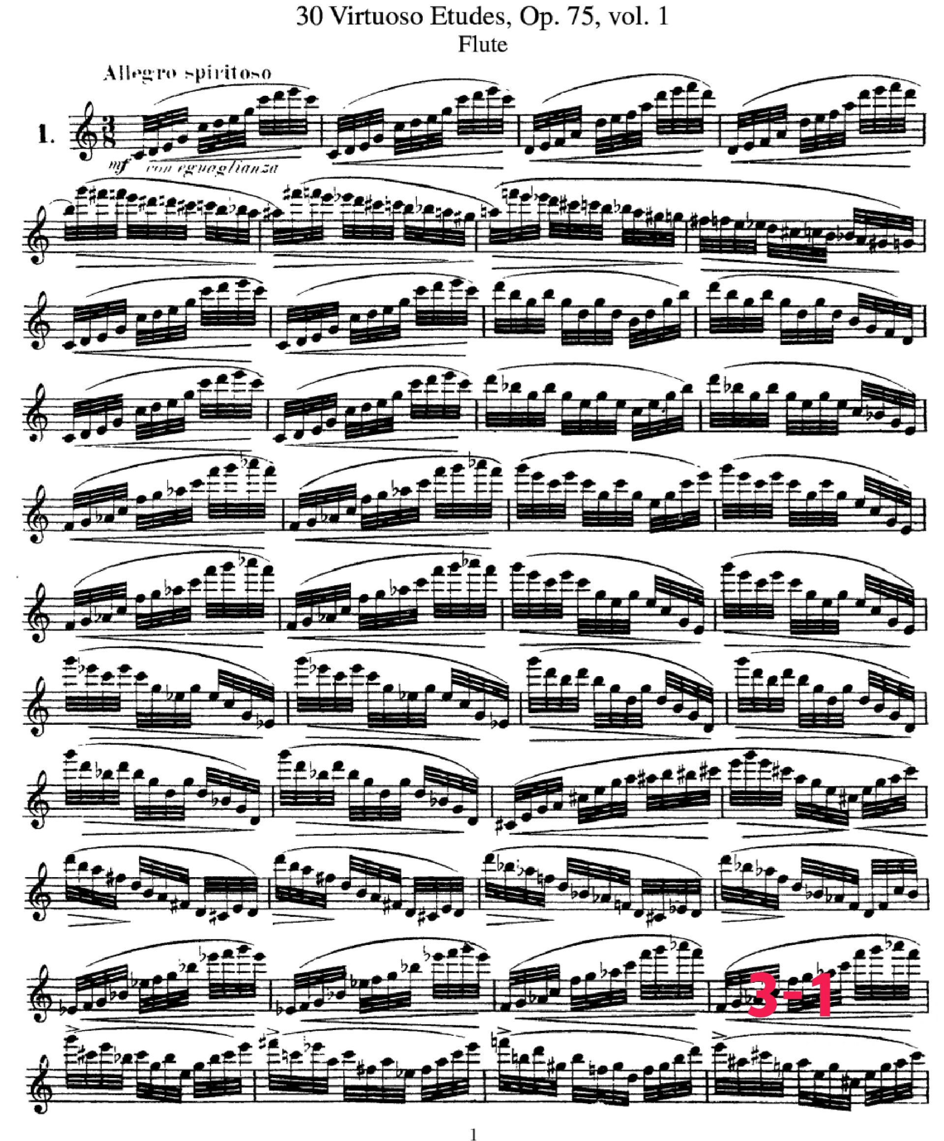 科勒长笛谱子op75独奏高清pdf