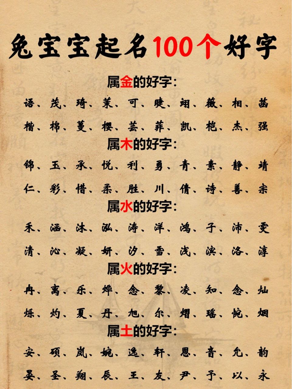 兔宝宝起名的100个好字 子时:23-1宜用水,或木,火江舸 泽锡 清允星洛