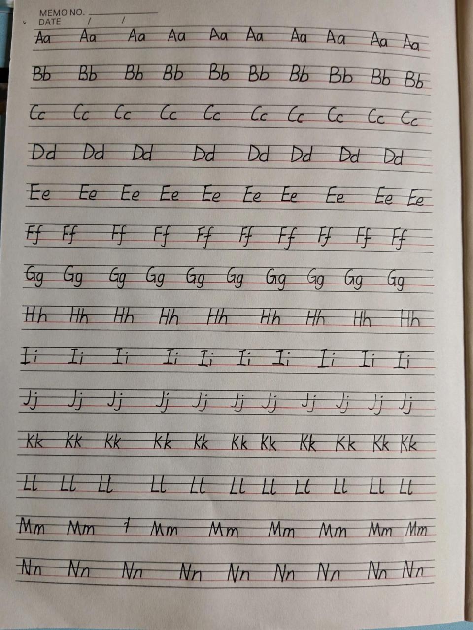 英语衡水体26个字母 英语衡水体26个字母