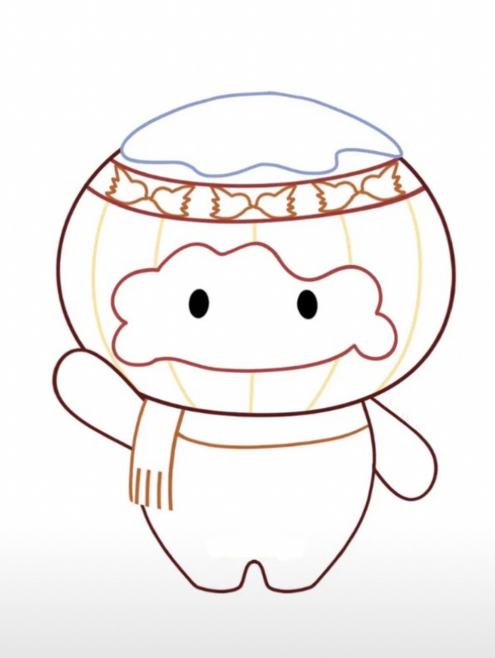 雪容融简笔画教程,收藏保存 雪容融简笔画教程,收藏保存