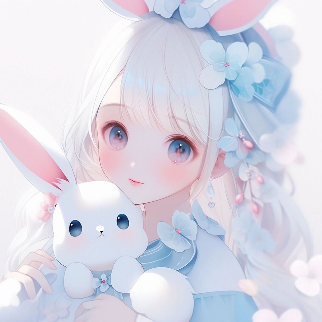 怪异的兔子#ai绘画# #女生头像# #兔子耳朵
