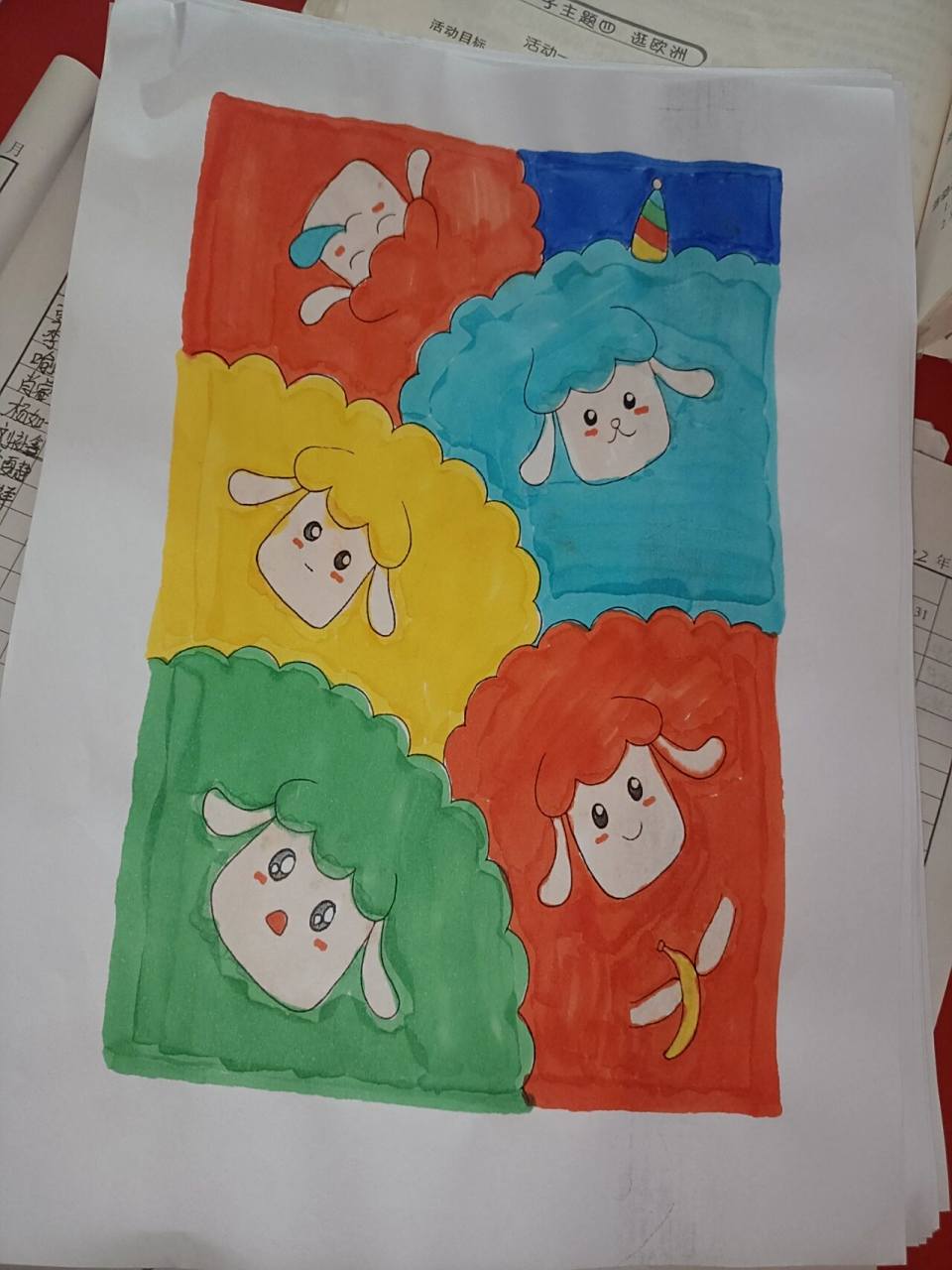 幼儿园小班中班大班!简笔画!绘画画画!涂色!