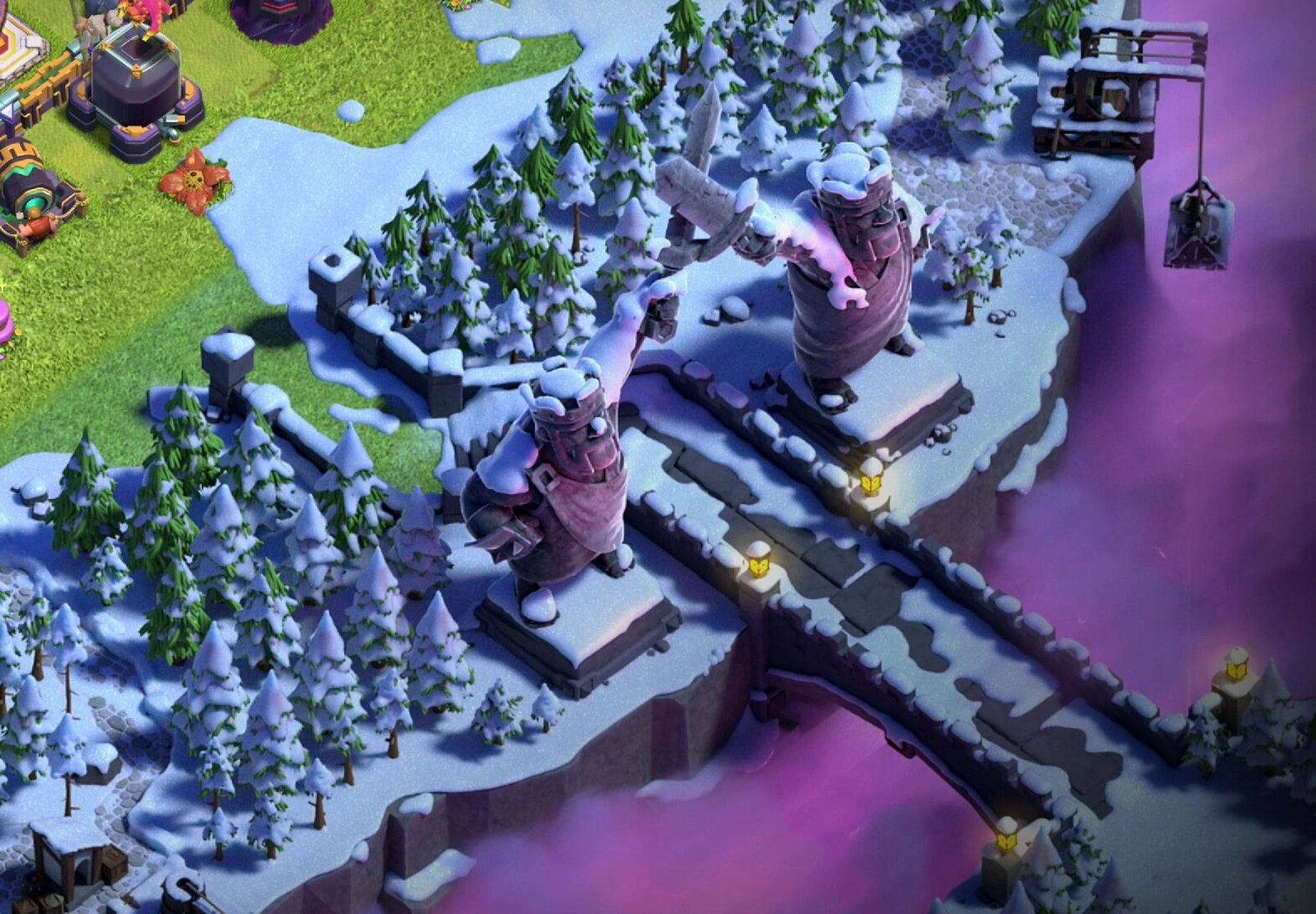 分享一些我保存的部落冲突里面的绝美场景 他这个背景果然是要花钱