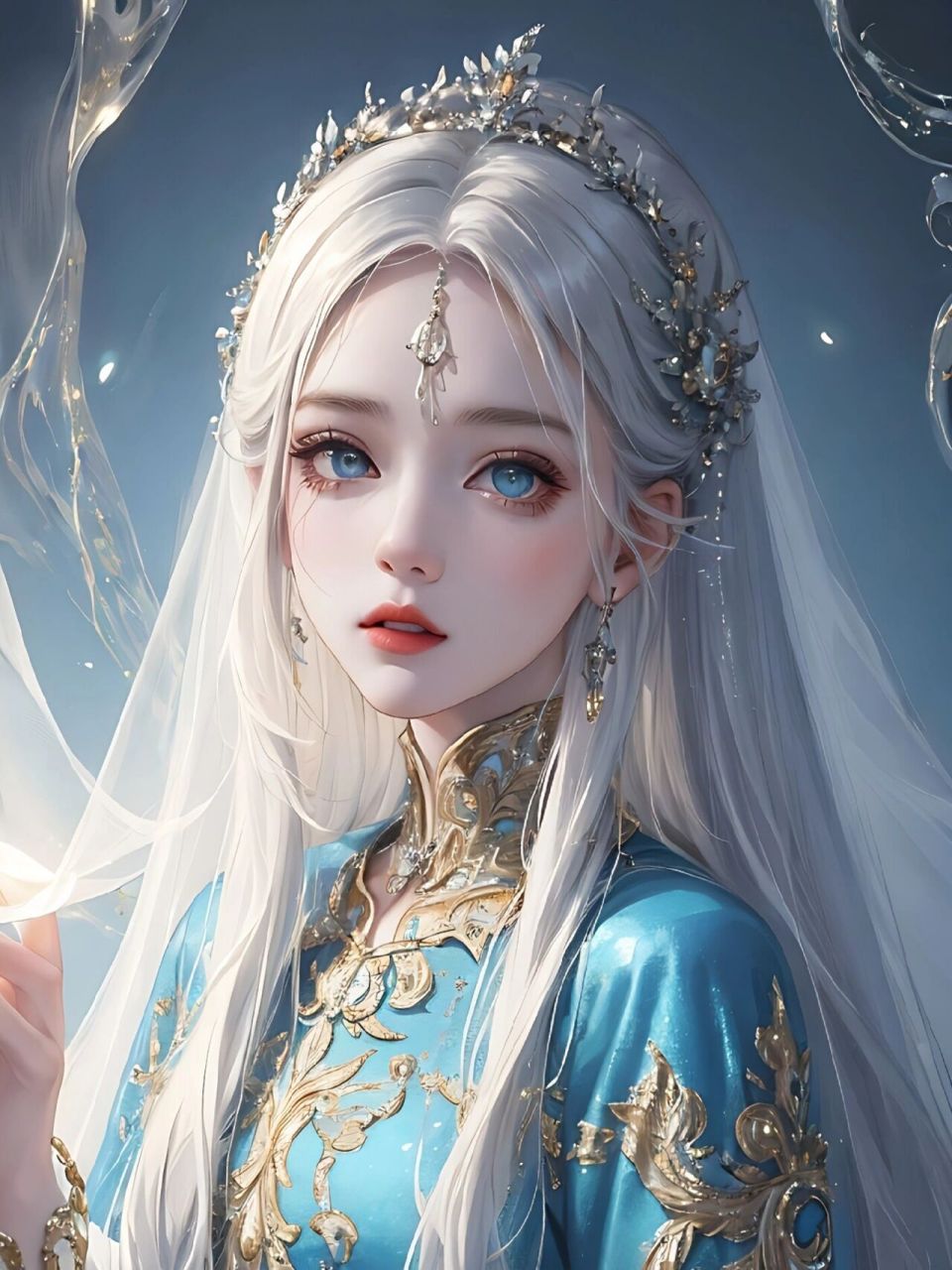 7615雪发仙姬|白发青衣翠衣裳,恰是你爱的模样  雪发仙姬,飘逸