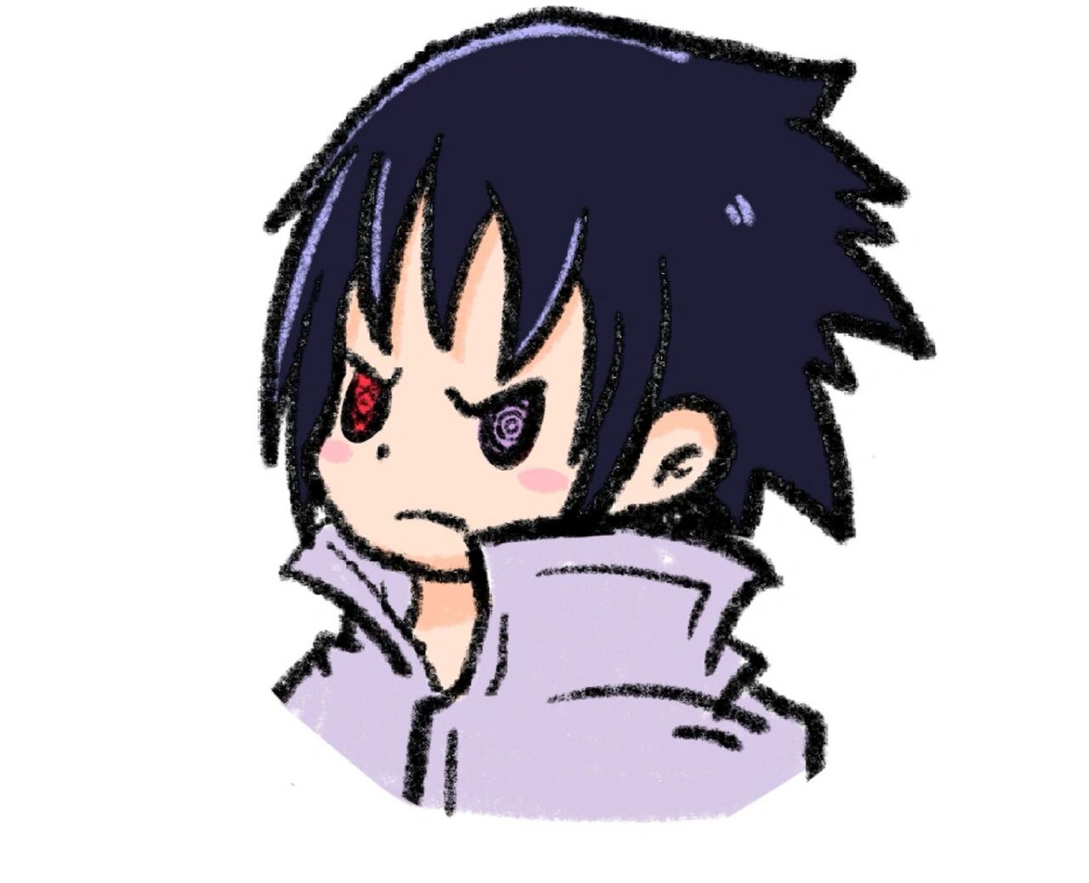 插画# #我是原创插画师# #头像# #火影忍者# #漩涡鸣人# #宇智波字