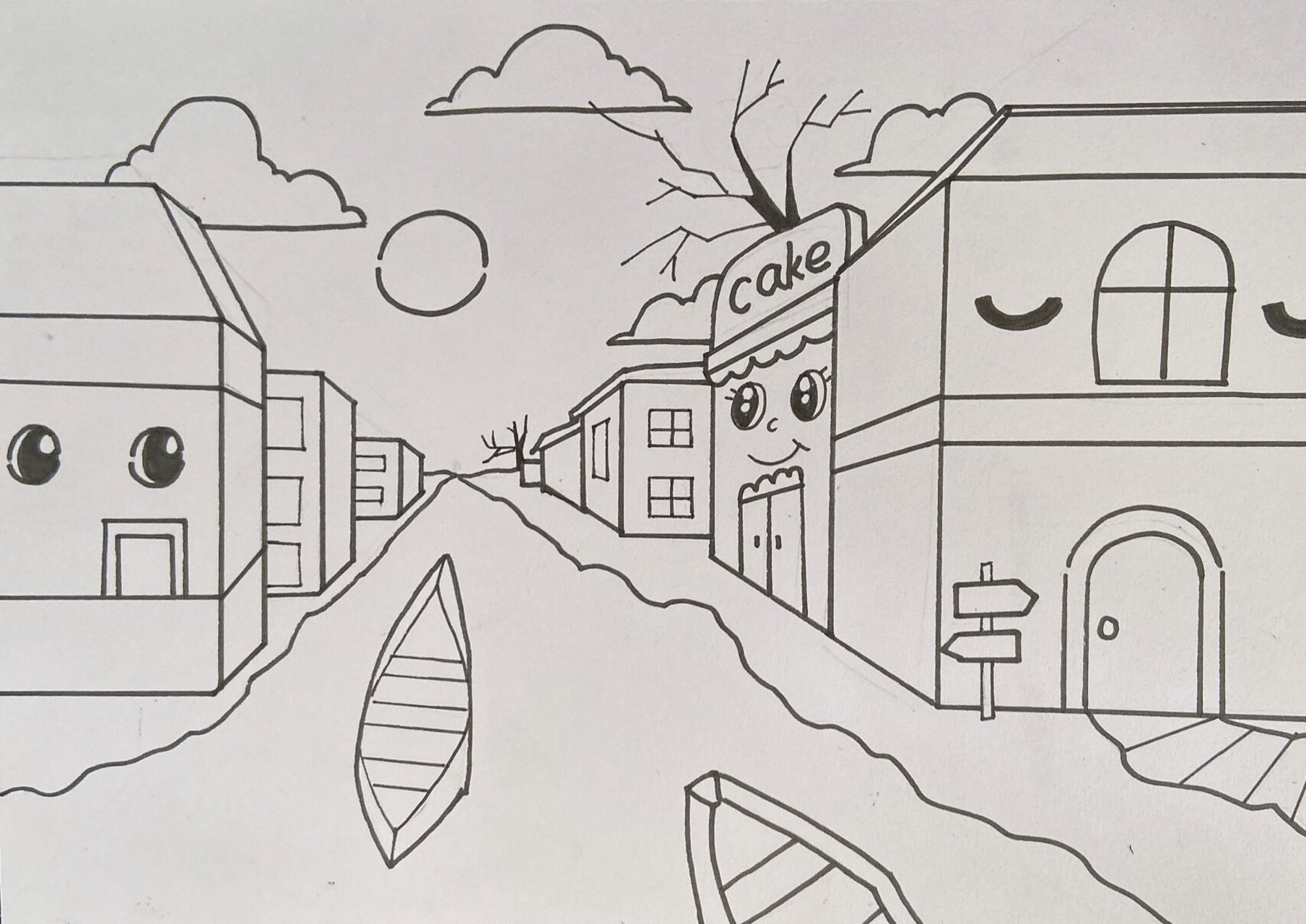 水城威尼斯儿童画简笔画建筑儿创手绘马克笔