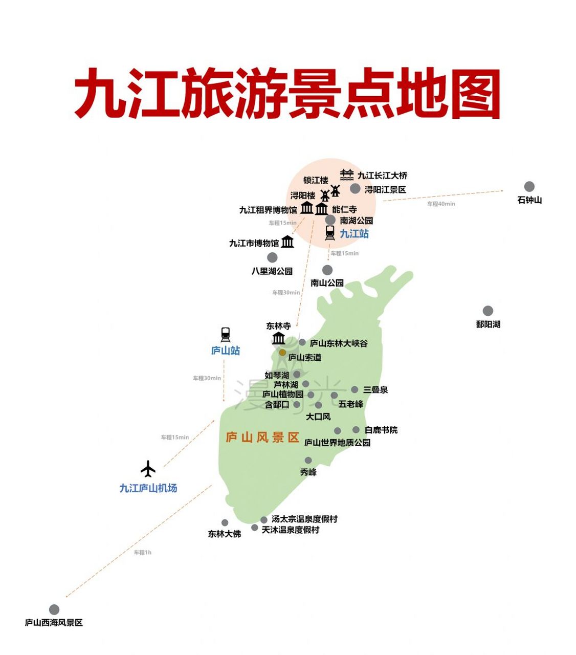 九江旅游景点地图               最近很多宝贝私信我问旅游地图,交通