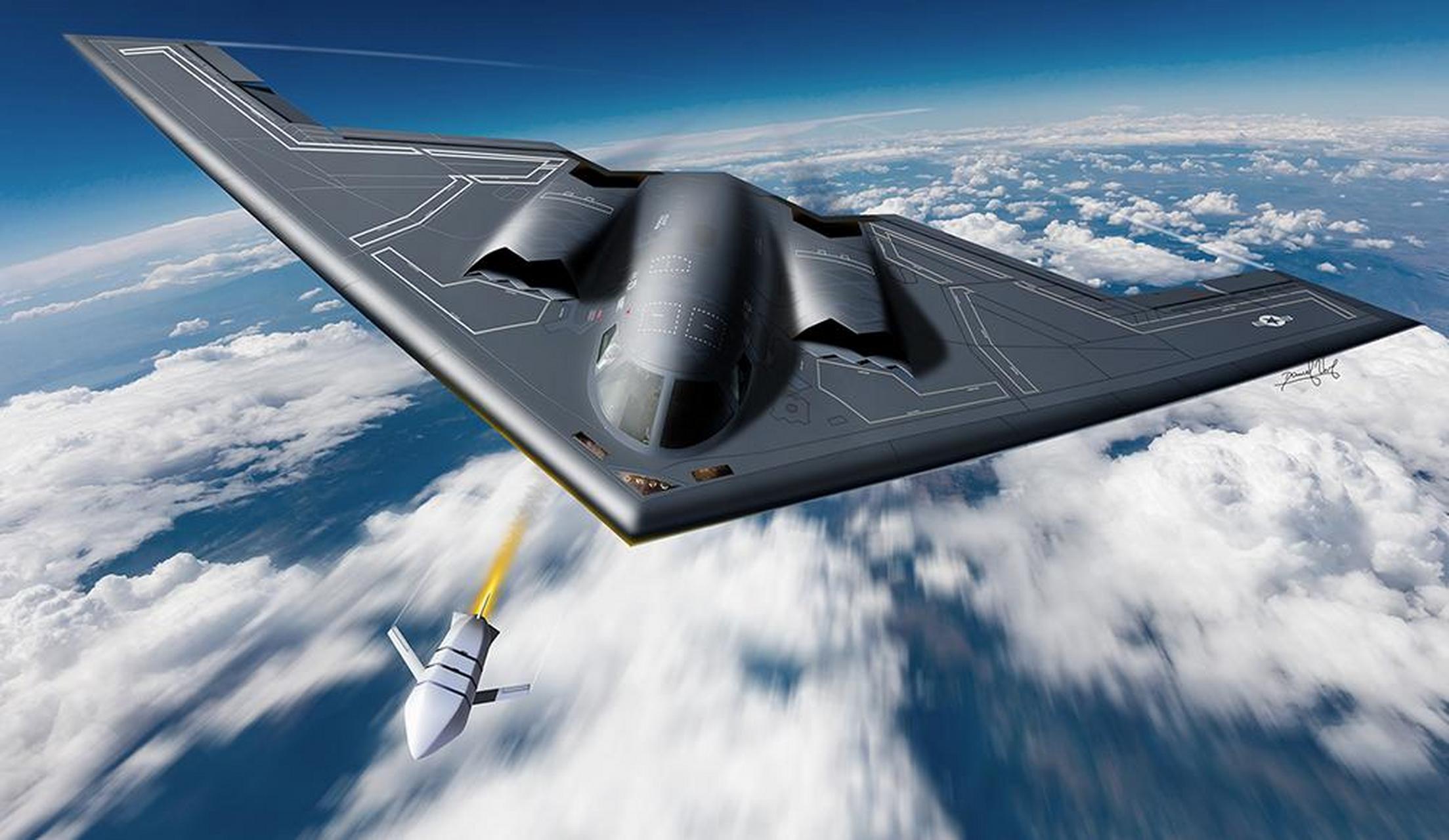 美国研究在 b2 隐形战机上集成高超音速武器.