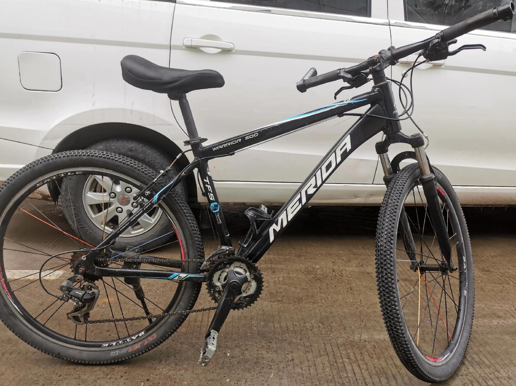 美利达勇士500山地车自行车,铝合金17寸车架,禧玛诺变速,26寸轮.