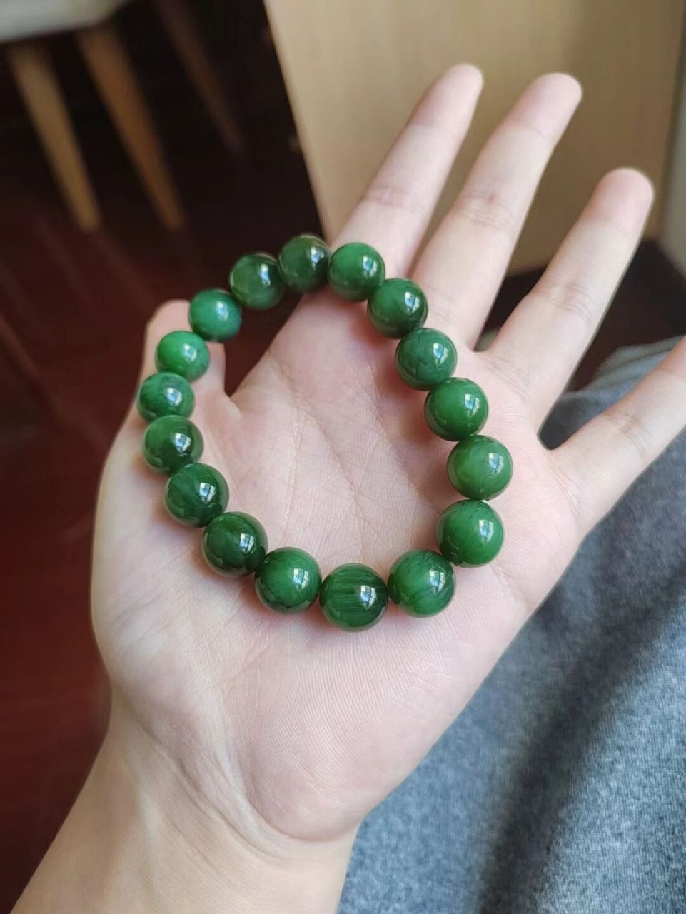 黑猫眼～俄罗斯碧玉黑底猫眼老料手串 90黑猫眼.