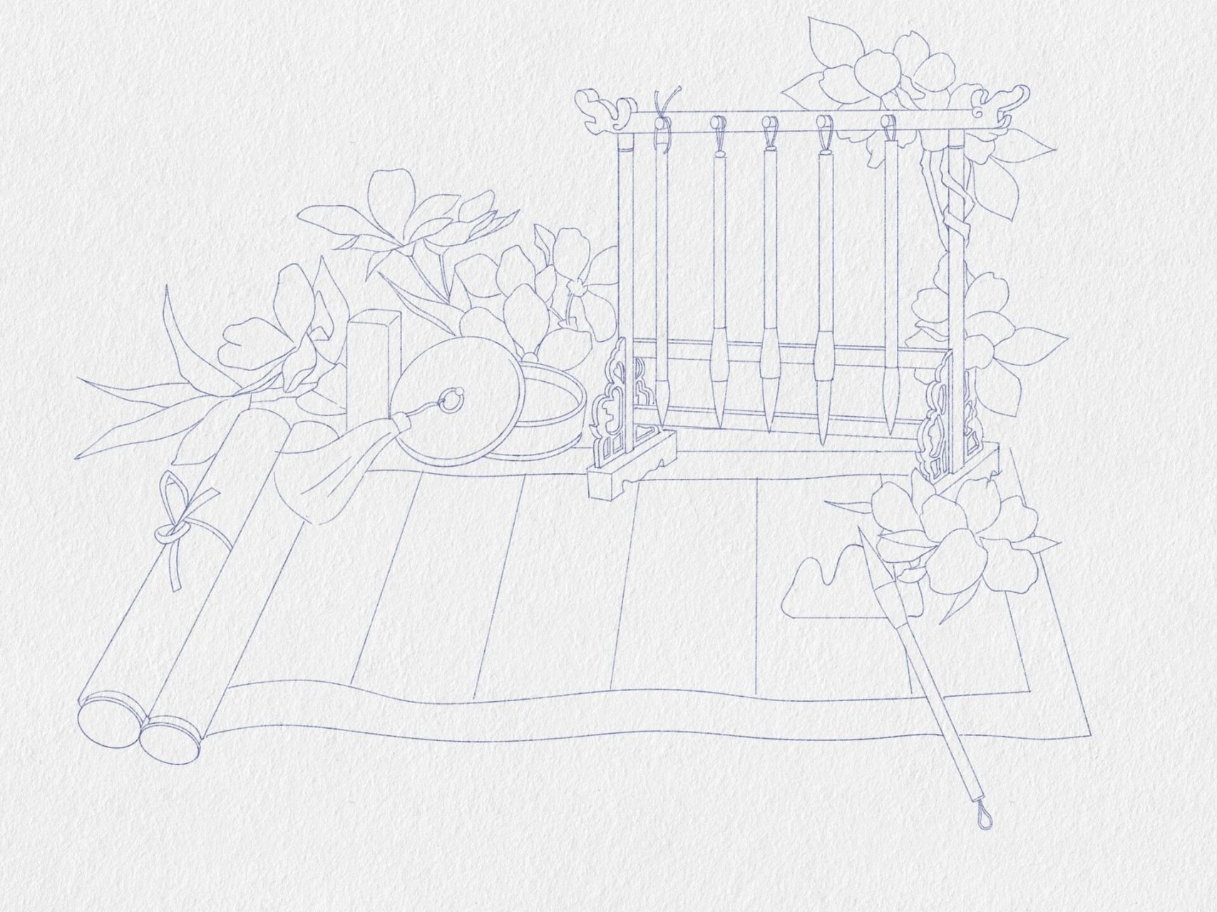 procreate| 古风小物文房四宝 课堂示范古风小物件