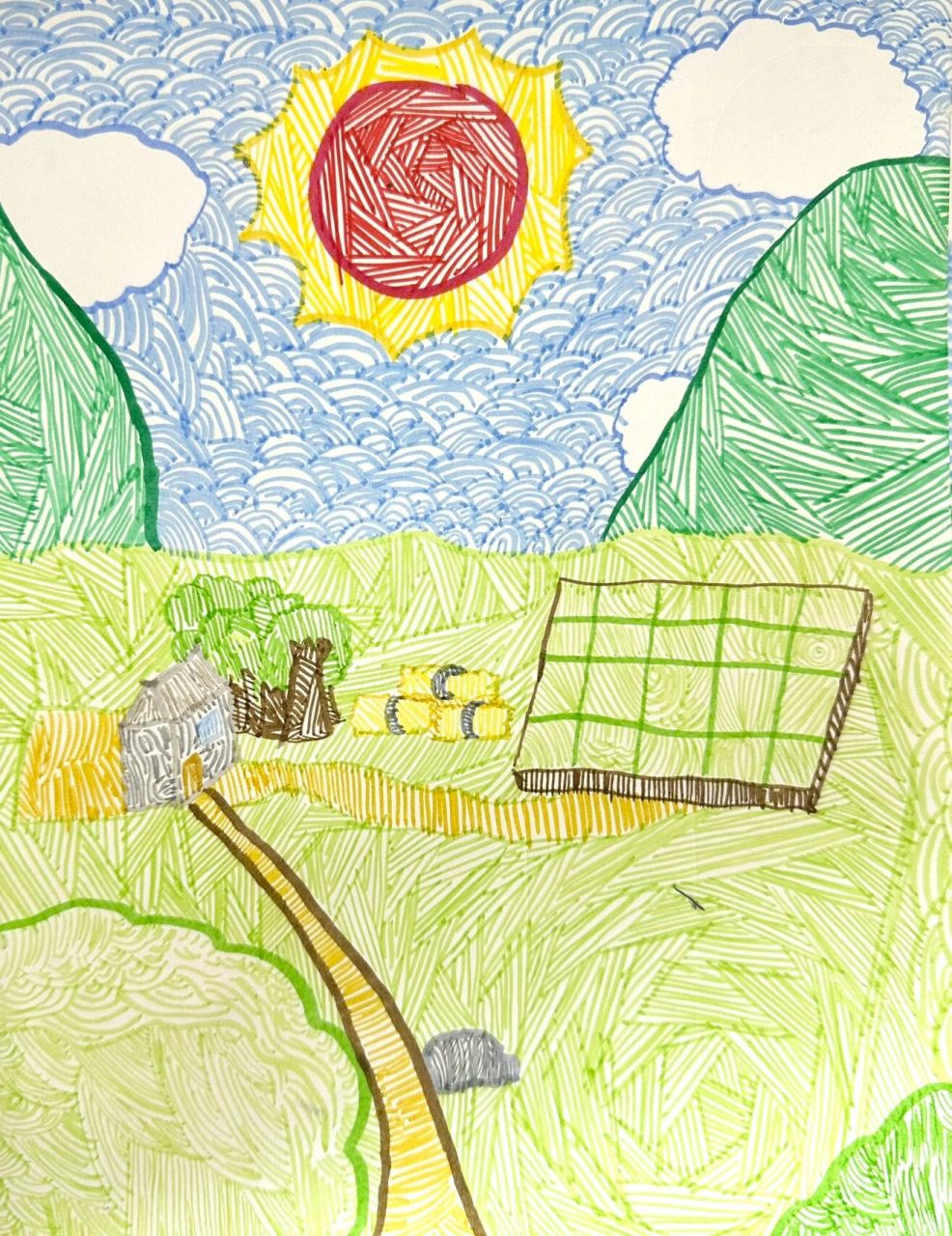 苏少版小学美术五年级下 《线条的魅力》非常细致的花样线条91