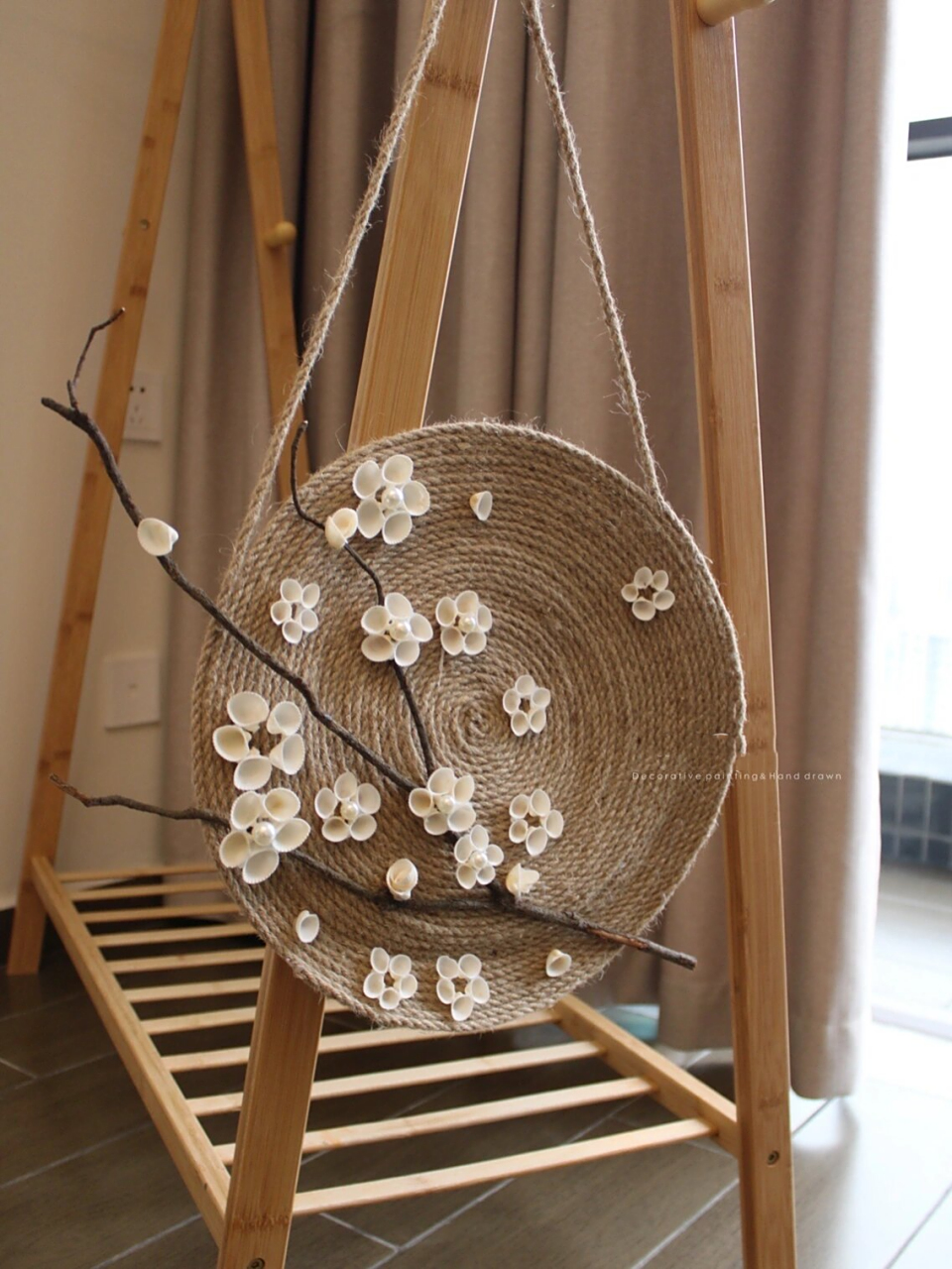 麻绳手工编织|文字教程 北欧ins中式玄关草编民宿手工干草藤编 墙壁