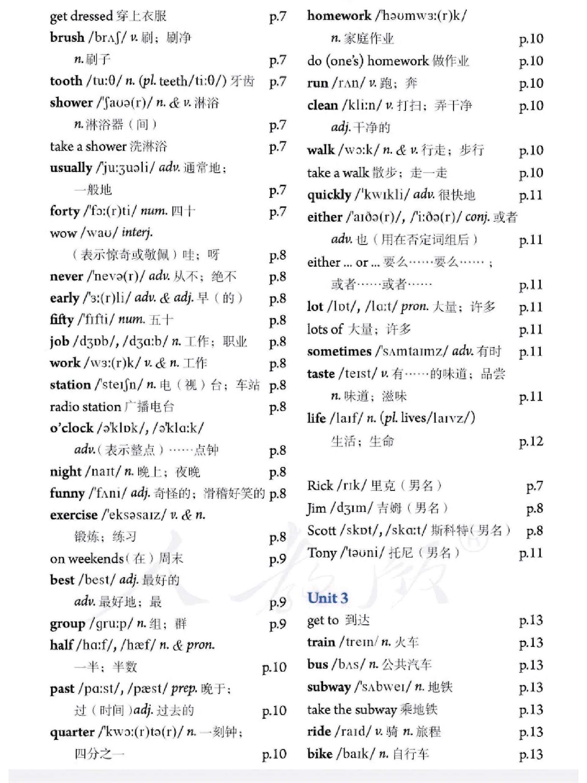 七年级英语下册